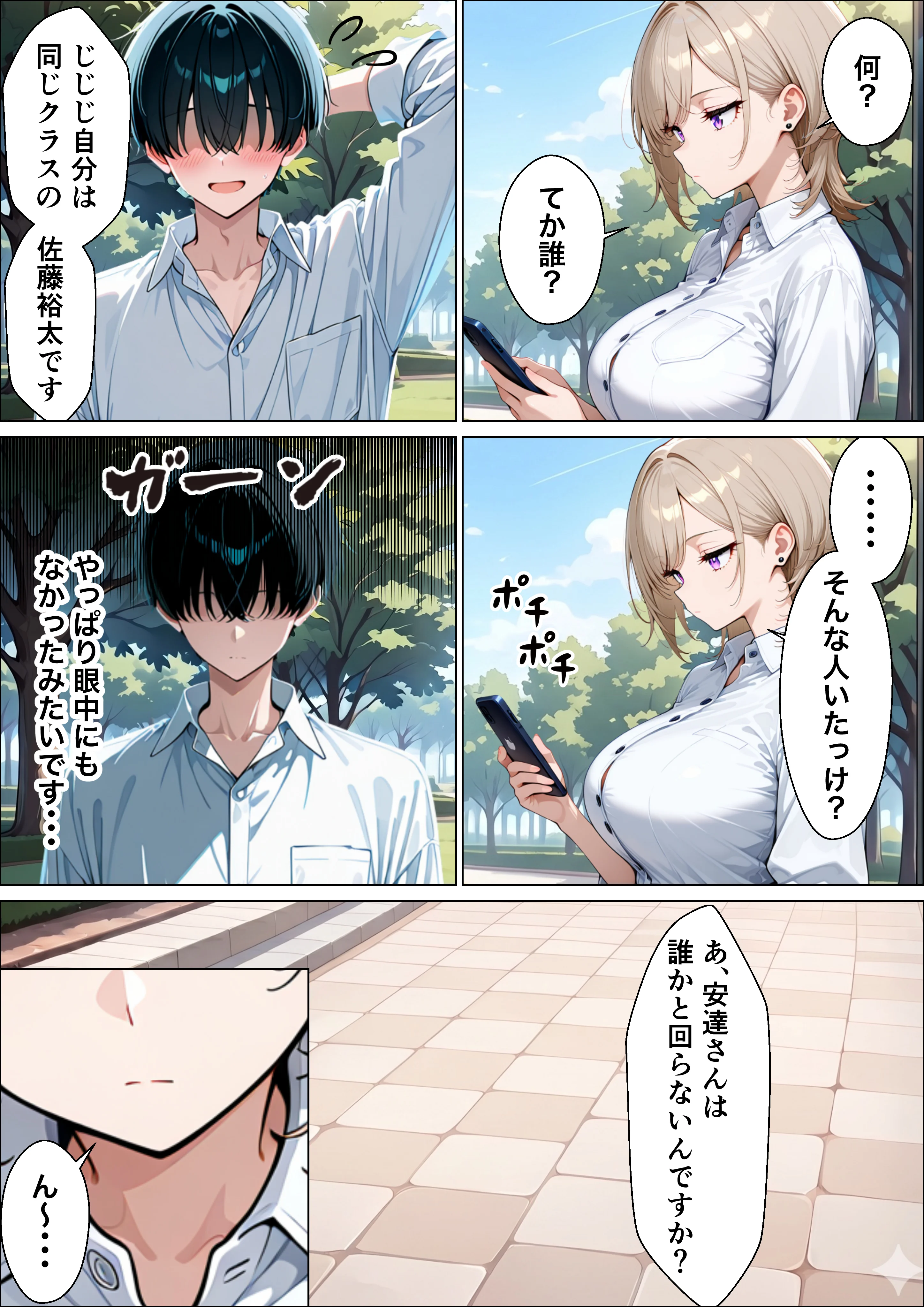 童貞陰キャの僕がクールギャルとマジックミラー車で生ハメセックスした話 羞恥・制服・学園もの サンプル15ページ目（たむりん）