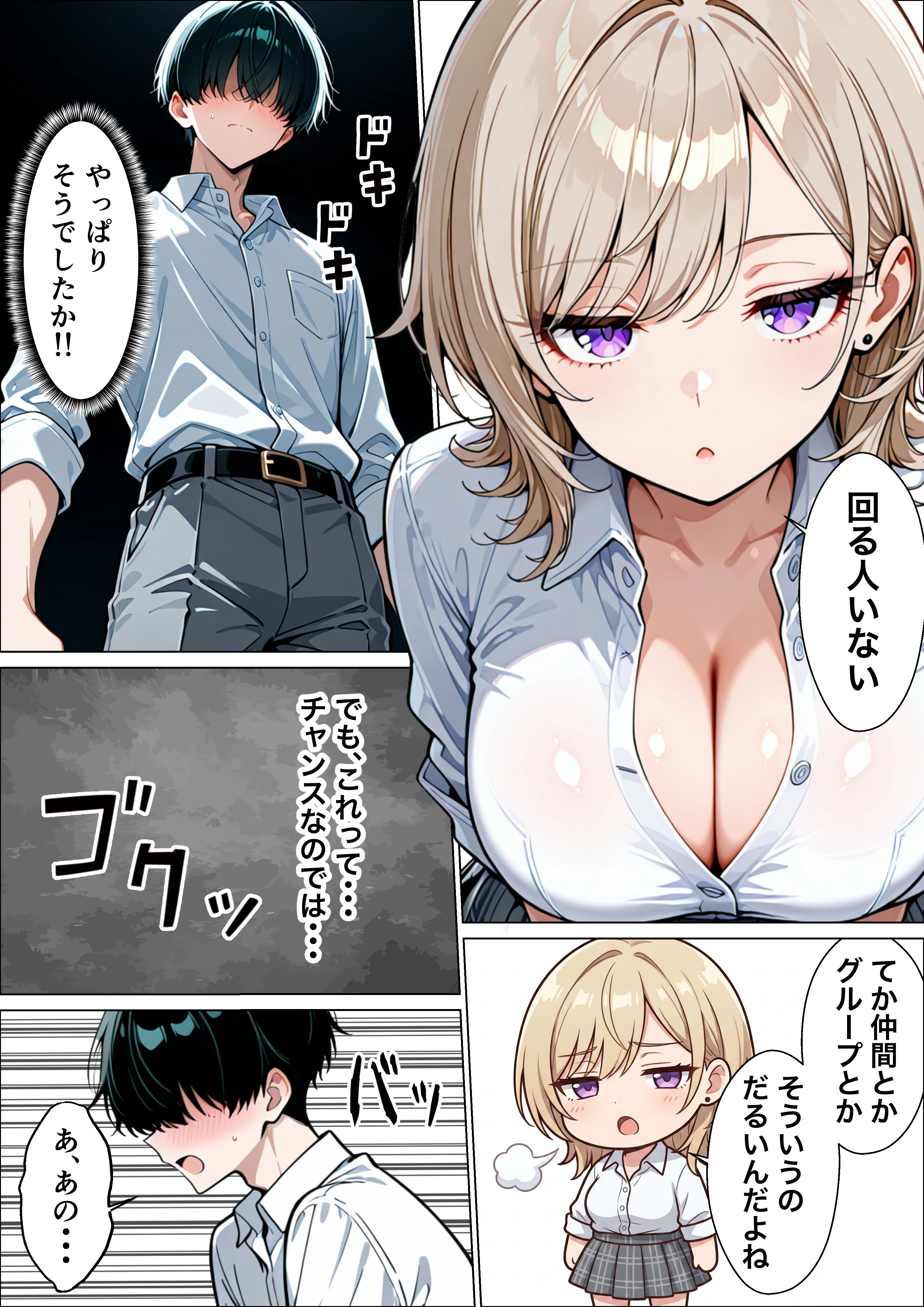 童貞陰キャの僕がクールギャルとマジックミラー車で生ハメセックスした話 羞恥・制服・学園もの サンプル16ページ目（たむりん）