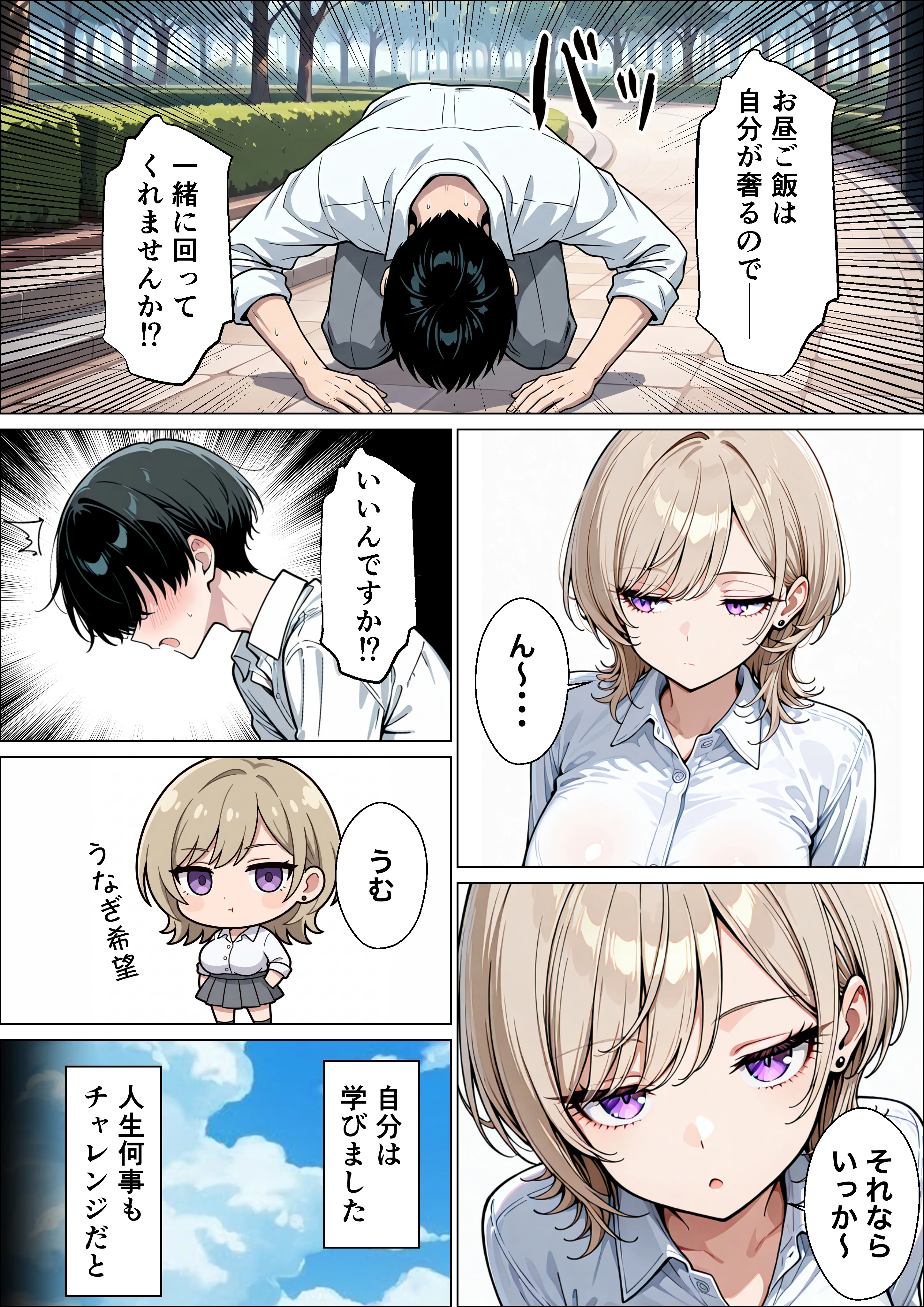 童貞陰キャの僕がクールギャルとマジックミラー車で生ハメセックスした話 羞恥・制服・学園もの サンプル18ページ目（たむりん）