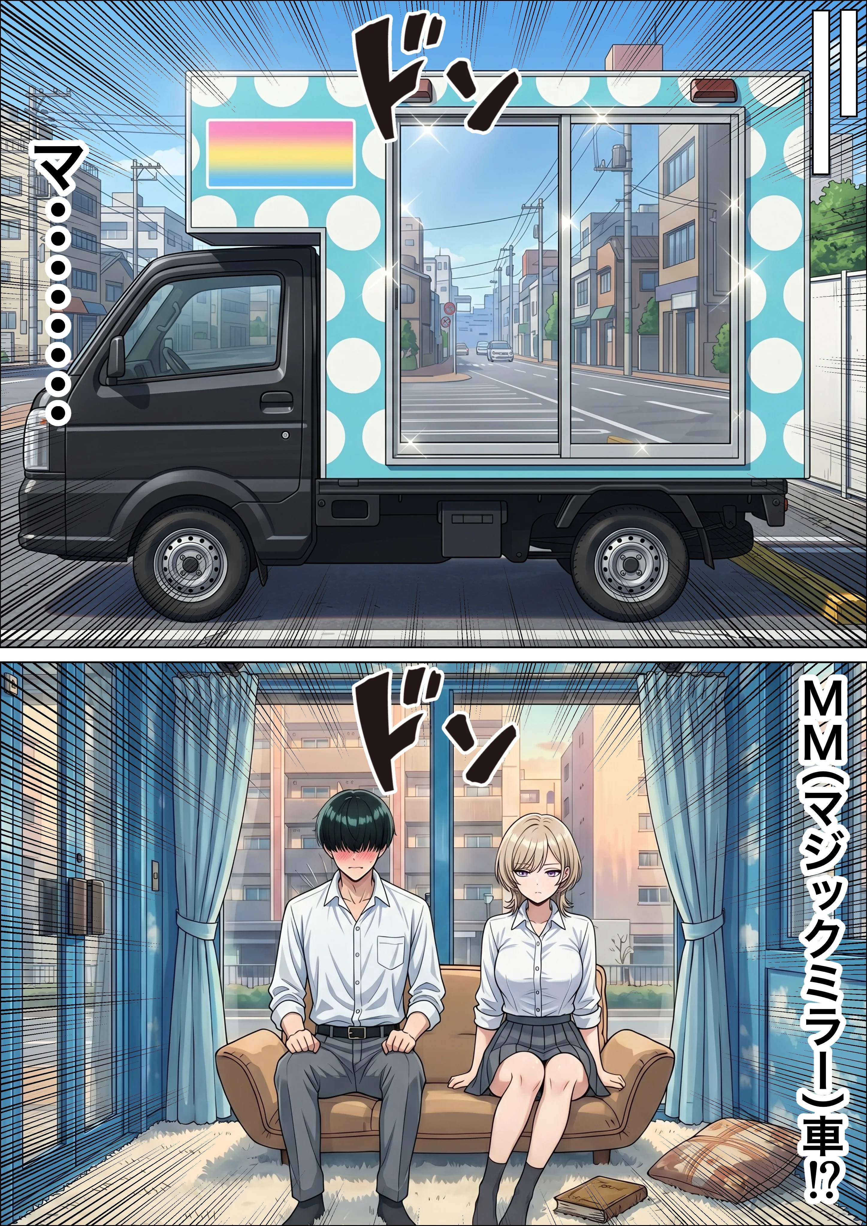 童貞陰キャの僕がクールギャルとマジックミラー車で生ハメセックスした話 羞恥・制服・学園もの サンプル22ページ目（たむりん）