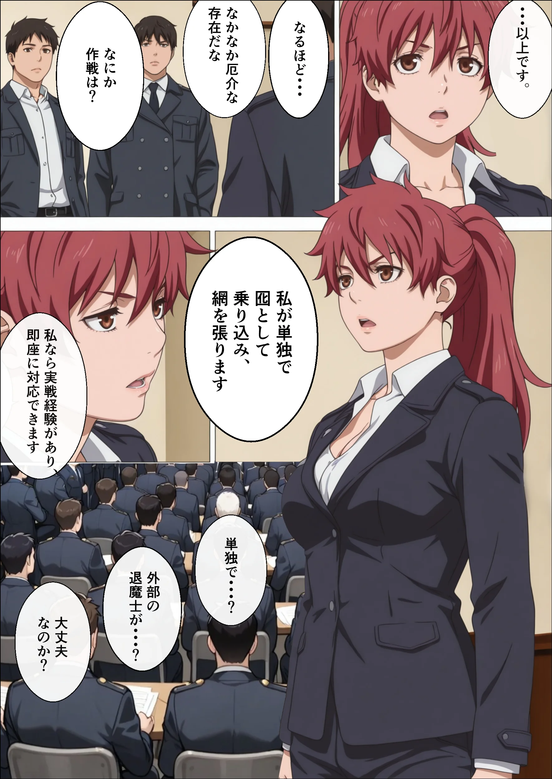 退魔士ライカ  淫獄の満員電車  Part1 辱め・羞恥・巨乳 サンプル5ページ目（エレクトライカ）