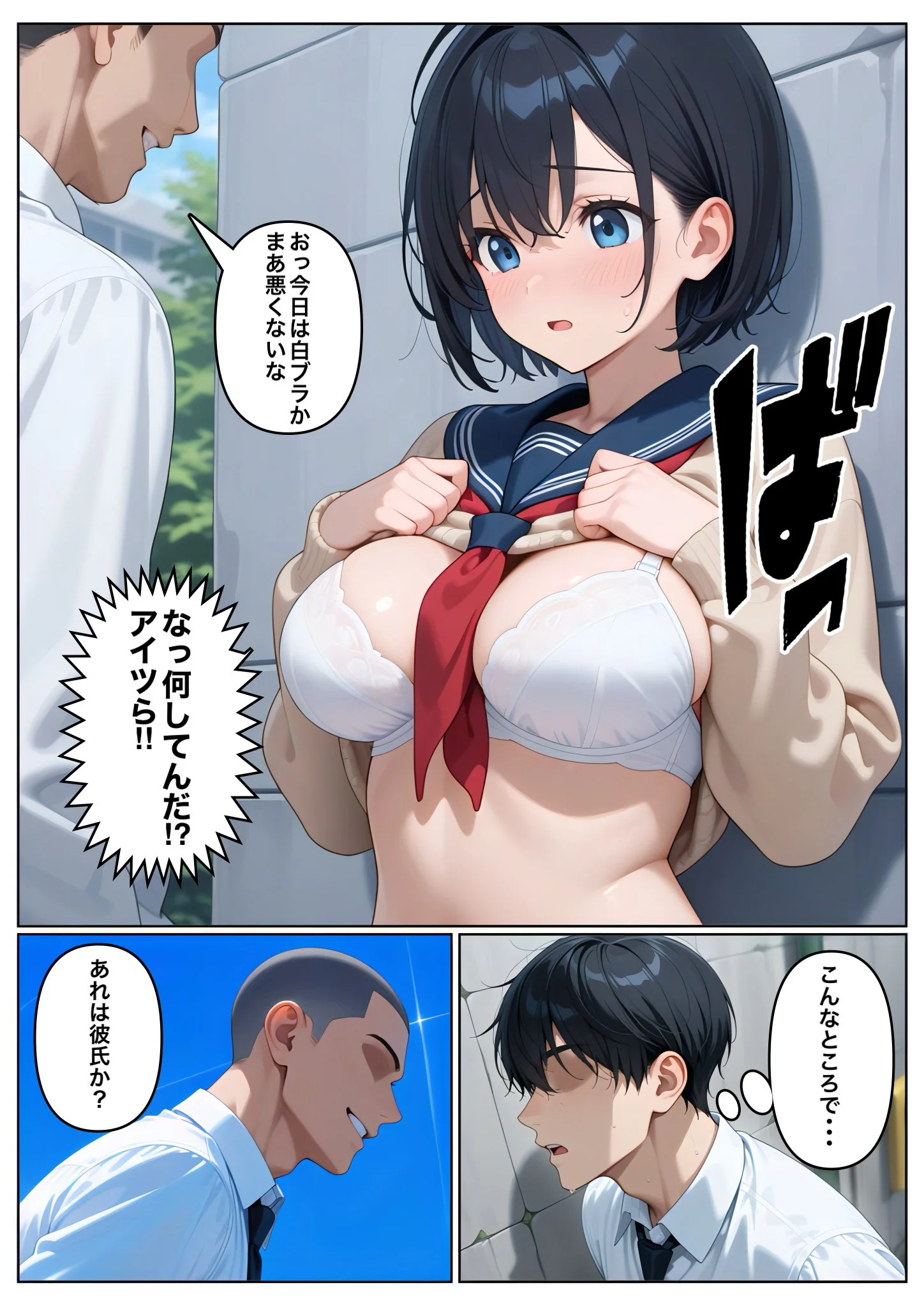 俺の幼馴染が男子共のHな頼みを断らないから彼女にしたけど寝取られた 制服・学園もの・巨乳 サンプル11ページ目（コノコモアノコモ）