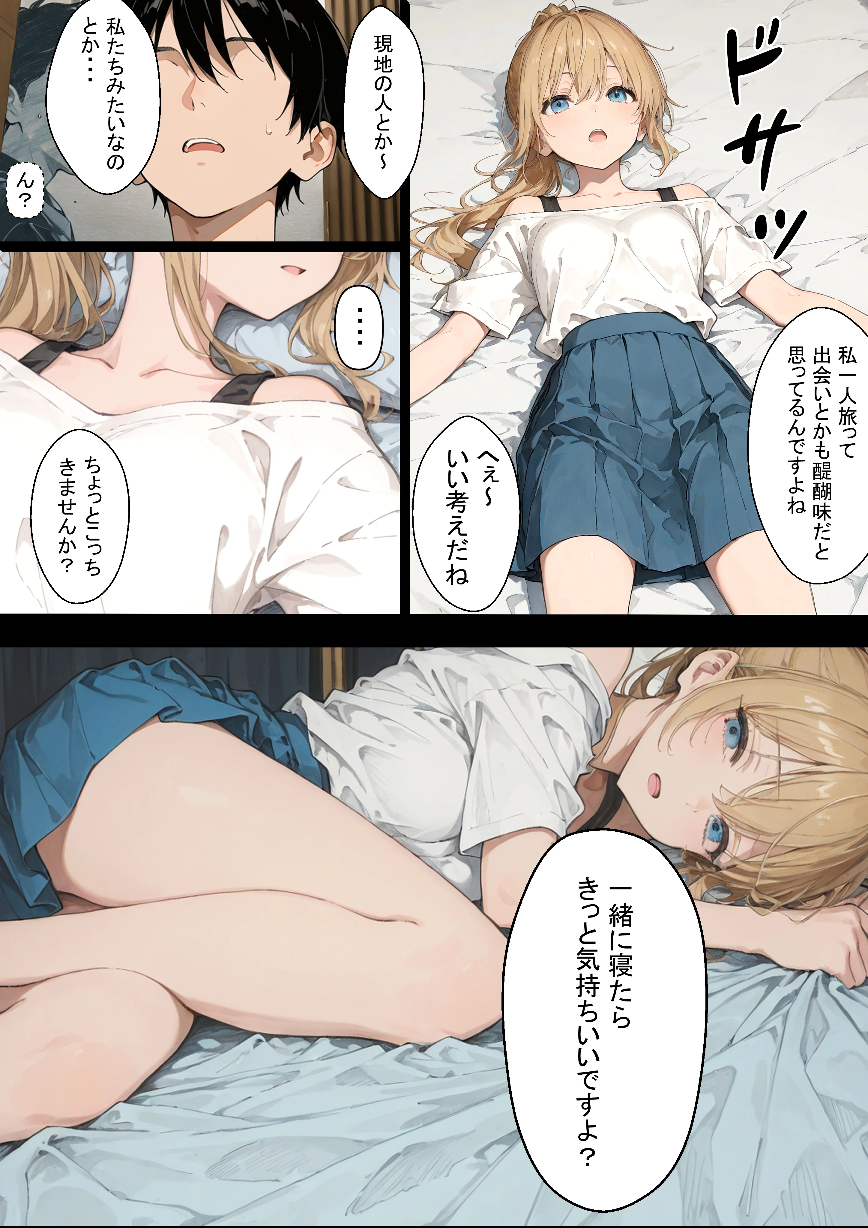 旅先でやっちゃった 野外・露出・中出し・おっぱい サンプル4ページ目（かまあげ館）