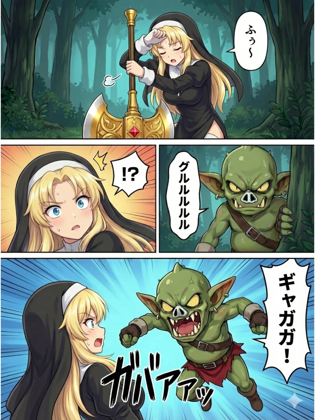 異世界で純粋金髪むちむちシスターがおちんぽをしごいてくれて好き放題中出しさせてくれる濃厚甘やかし射精♪ ニーソックス・シスター・巨乳 サンプル5ページ目（JKギルティ）