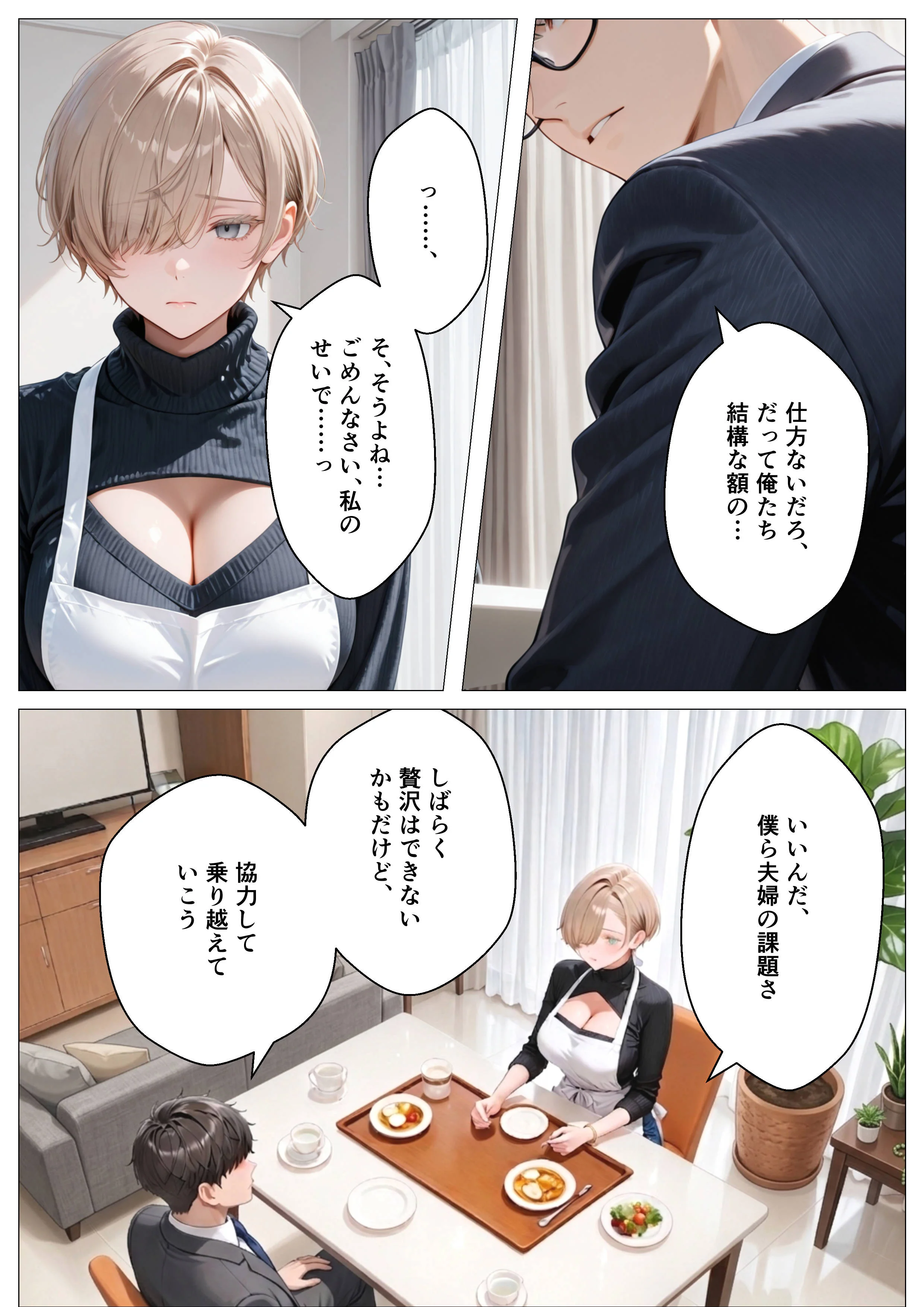 キモ義兄と強●同居〜初めてのデカチンで汗だく本気セックス、乳首ビンビン放尿アクメに堕ちた新妻〜 辱め・クンニ・人妻・主婦 サンプル4ページ目（オナット製造）