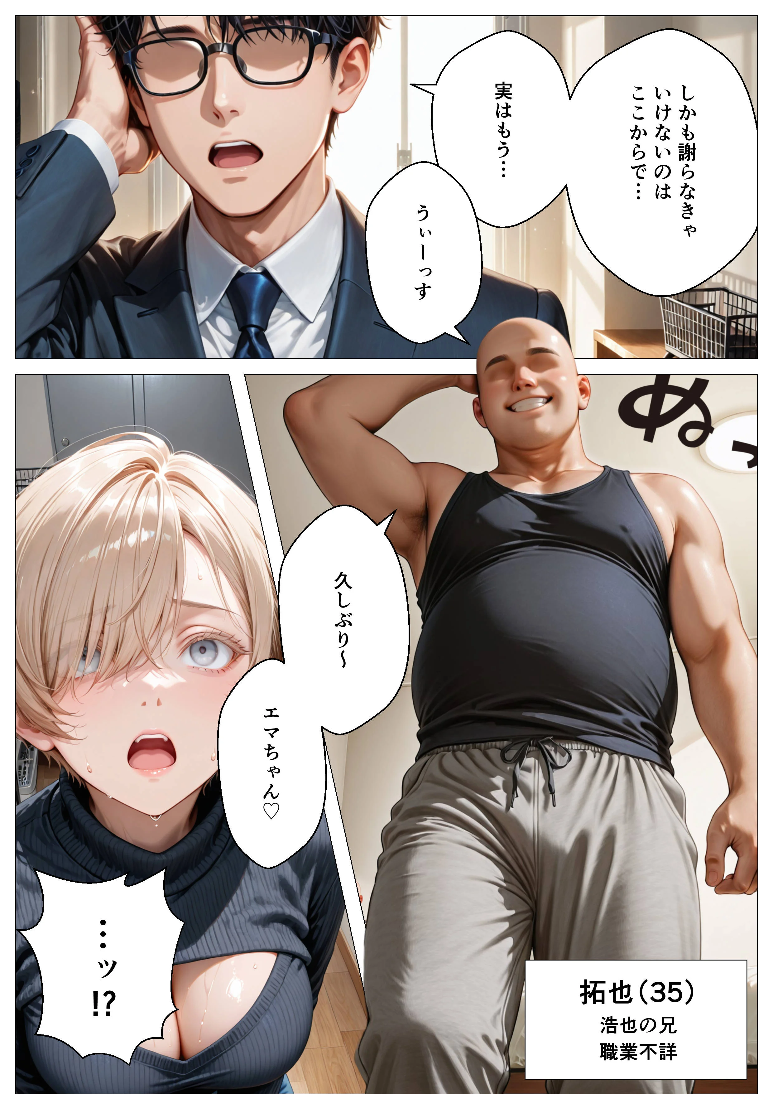 キモ義兄と強●同居〜初めてのデカチンで汗だく本気セックス、乳首ビンビン放尿アクメに堕ちた新妻〜 辱め・クンニ・人妻・主婦 サンプル9ページ目（オナット製造）