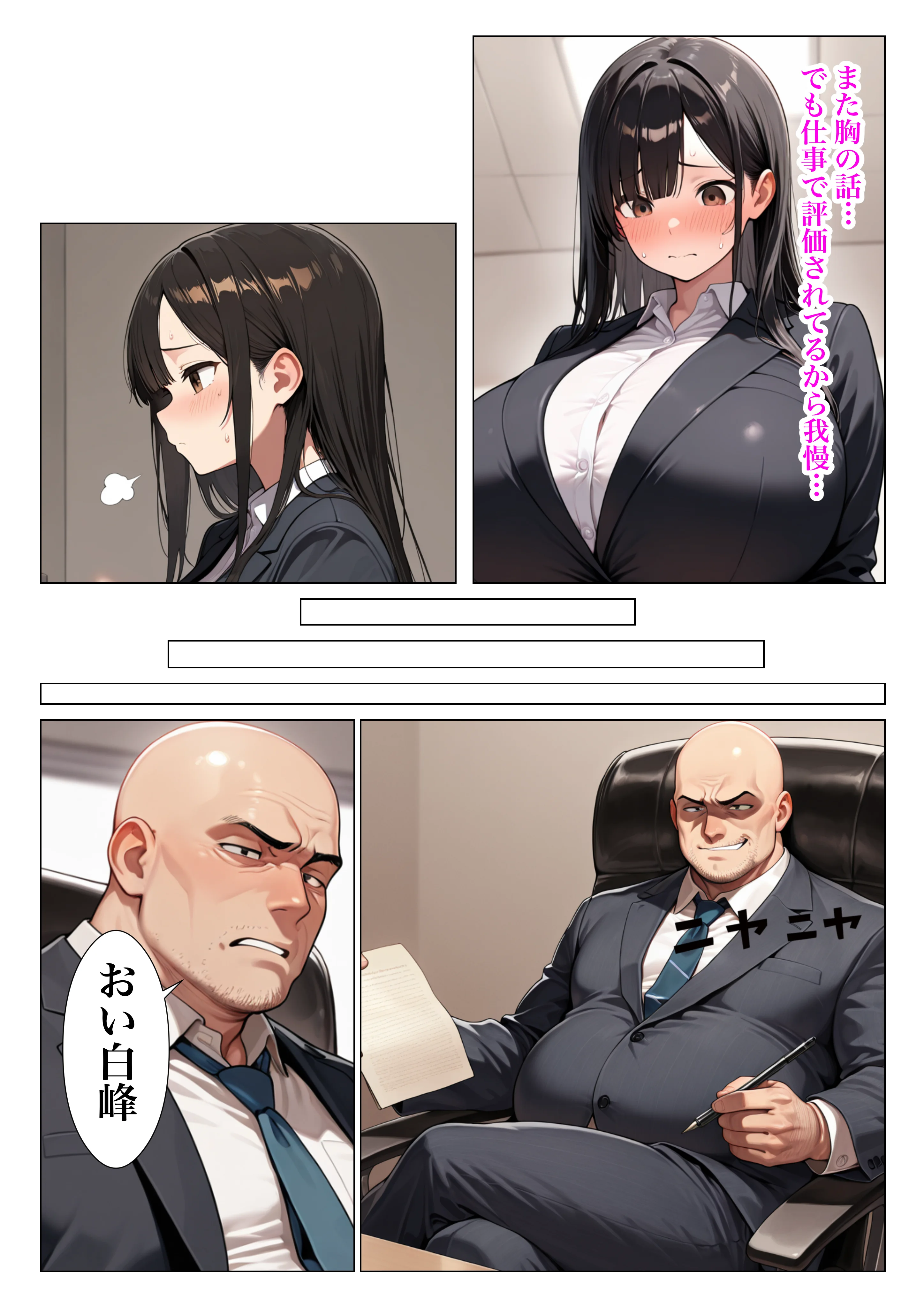 清楚系巨乳OLがパワハラ上司に弱みを握られ肉便器にされた話 辱め・巨乳・寝取り・寝取られ・NTR サンプル5ページ目（ぽんぽこたろう）