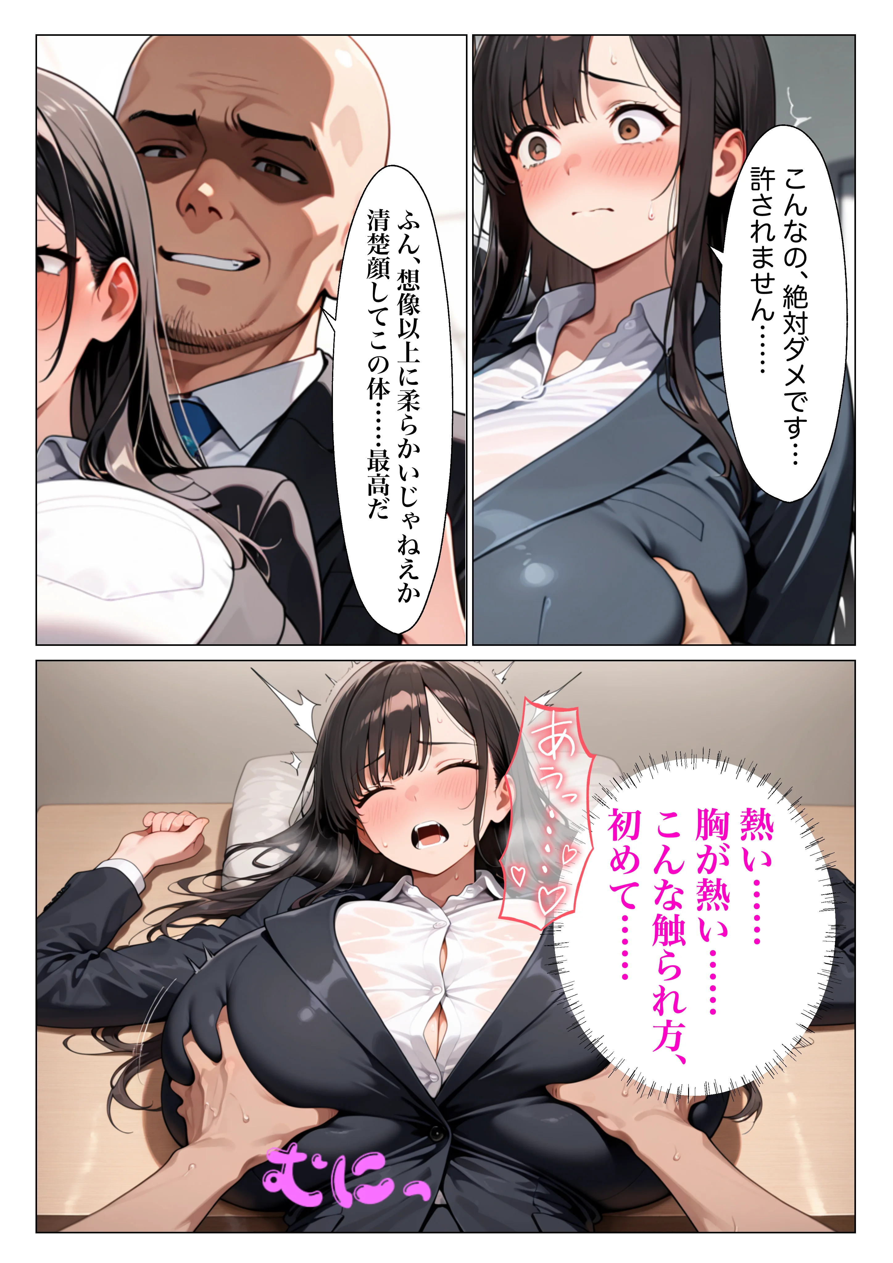 清楚系巨乳OLがパワハラ上司に弱みを握られ肉便器にされた話 辱め・巨乳・寝取り・寝取られ・NTR サンプル13ページ目（ぽんぽこたろう）