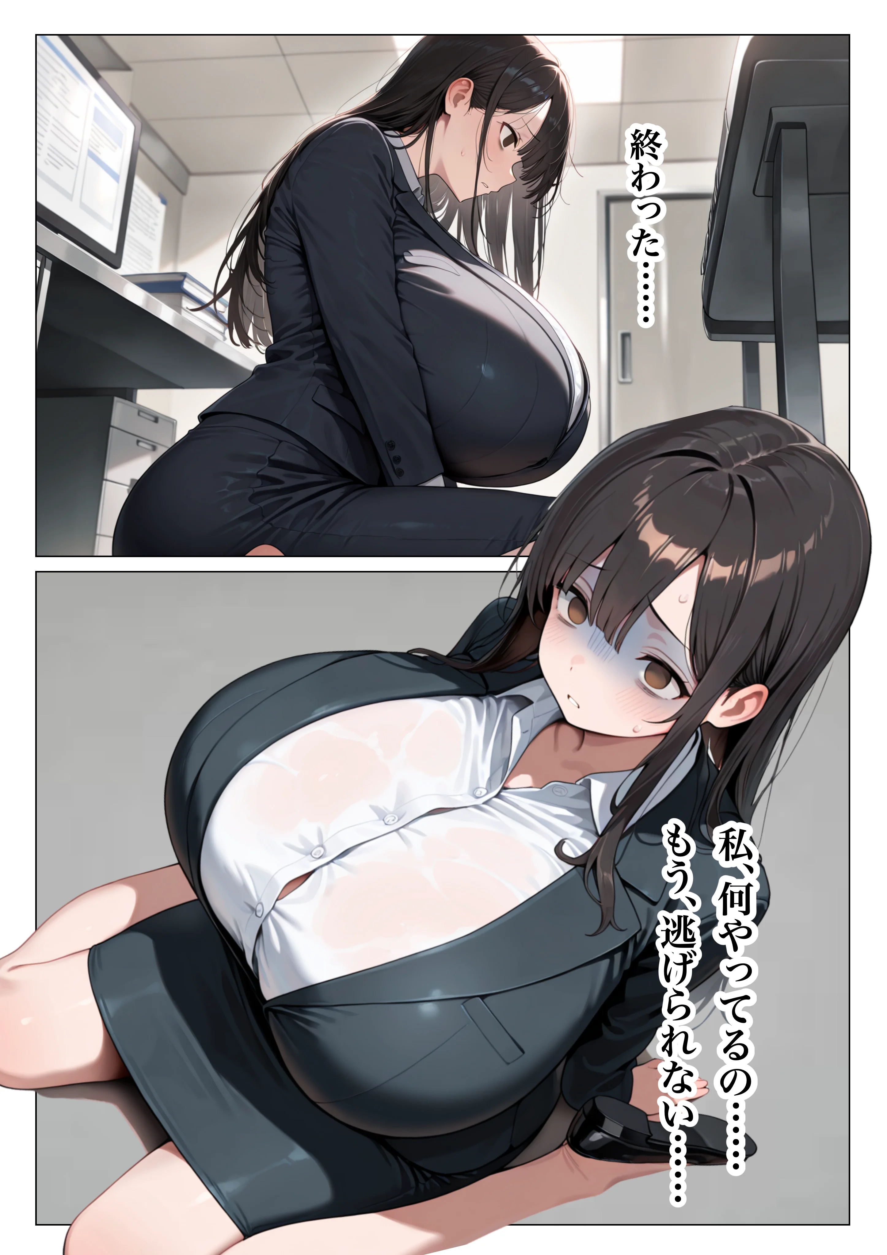 清楚系巨乳OLがパワハラ上司に弱みを握られ肉便器にされた話 辱め・巨乳・寝取り・寝取られ・NTR サンプル15ページ目（ぽんぽこたろう）