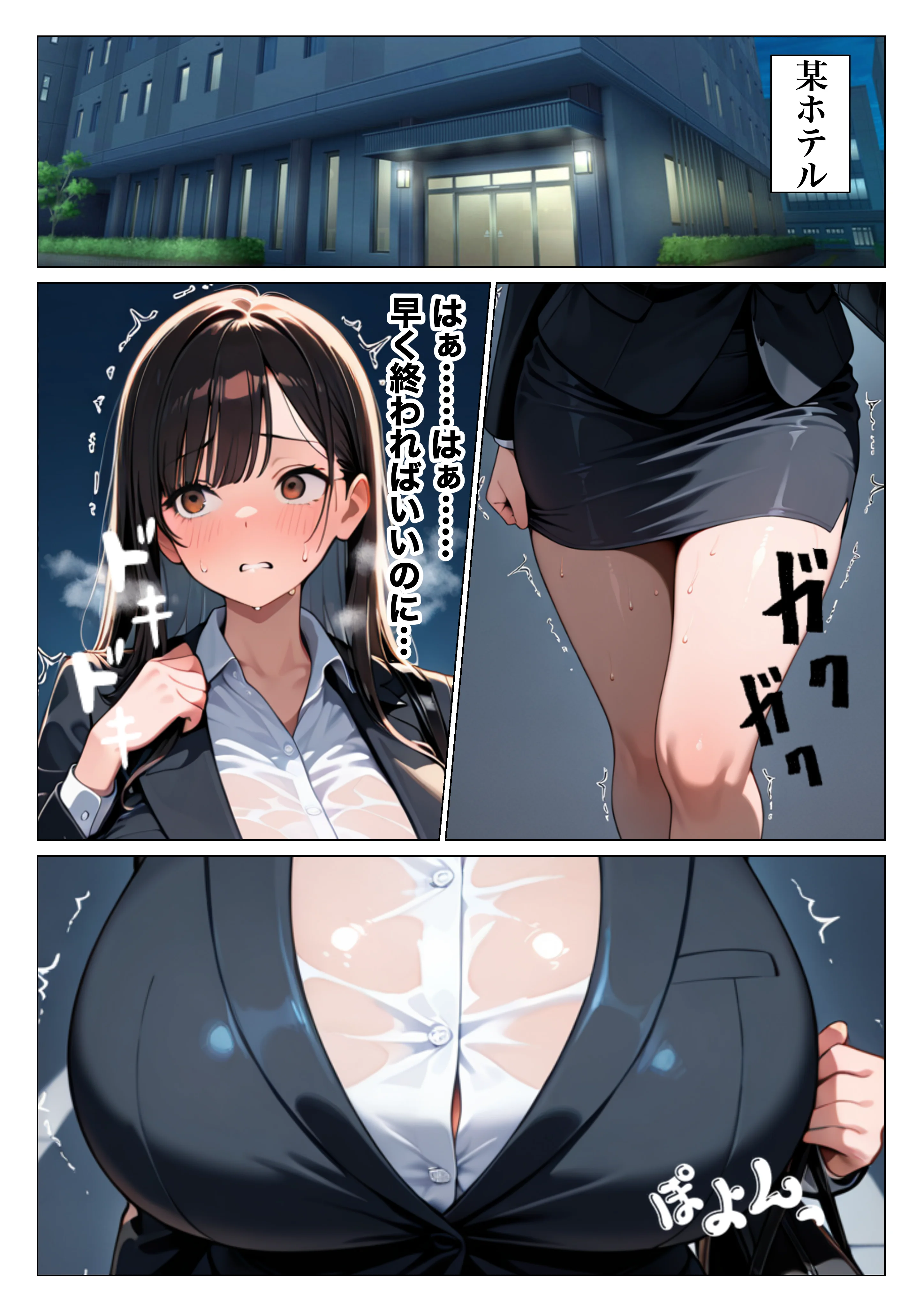 清楚系巨乳OLがパワハラ上司に弱みを握られ肉便器にされた話 辱め・巨乳・寝取り・寝取られ・NTR サンプル24ページ目（ぽんぽこたろう）