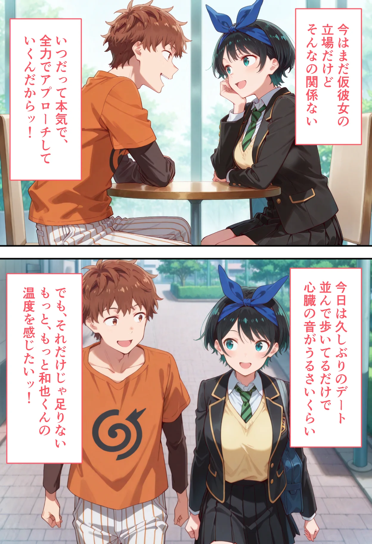 弱みを握られた俺の彼女が寝取られ堕ちるまで 瑠夏編 拘束・辱め・制服 サンプル2ページ目（ぶるーと）
