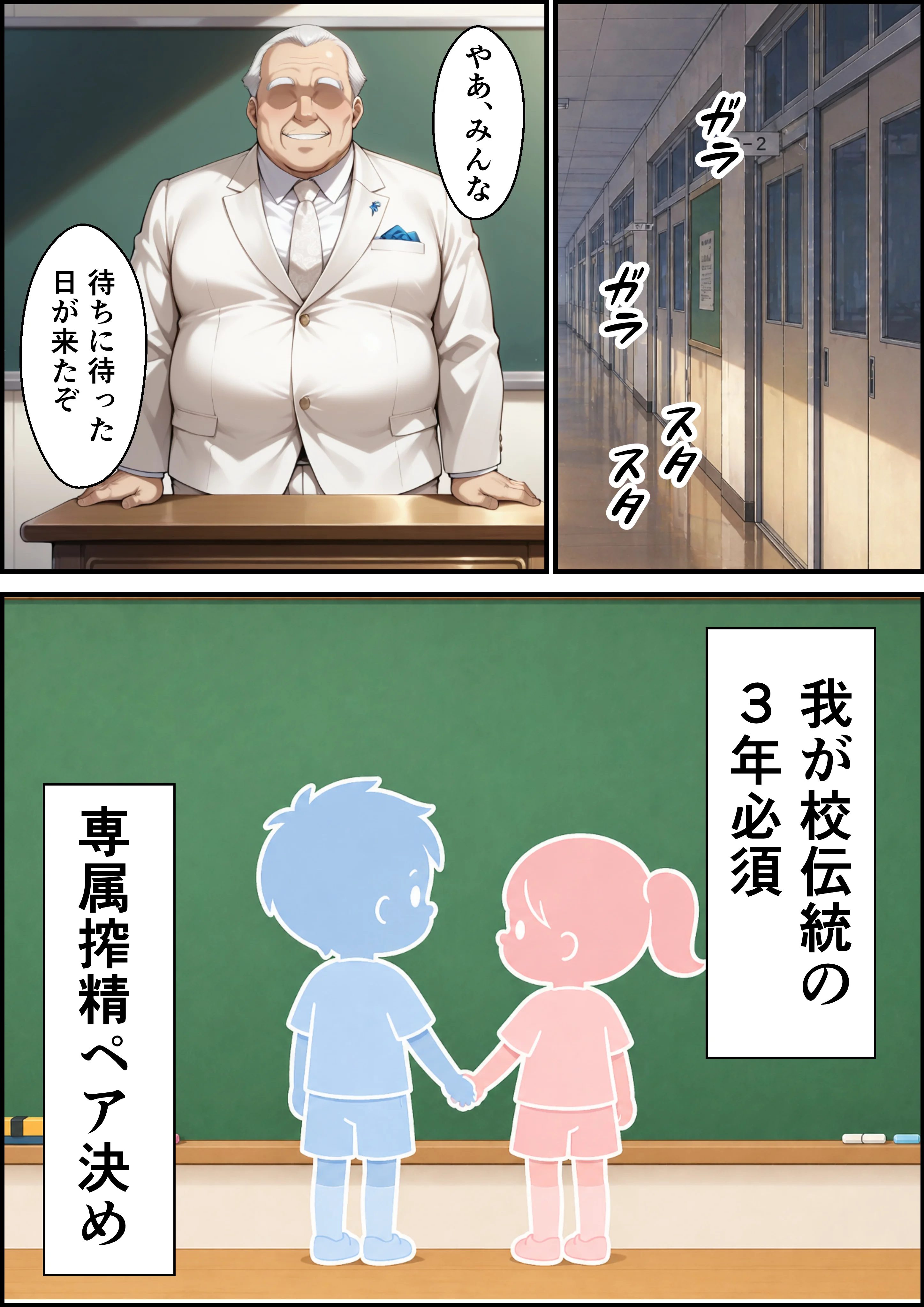 クールギャルと一軍黒ギャルが専属搾精に選ばれSEXしまくった話 制服・学園もの・巨乳 サンプル2ページ目（ビッチ女子校生）