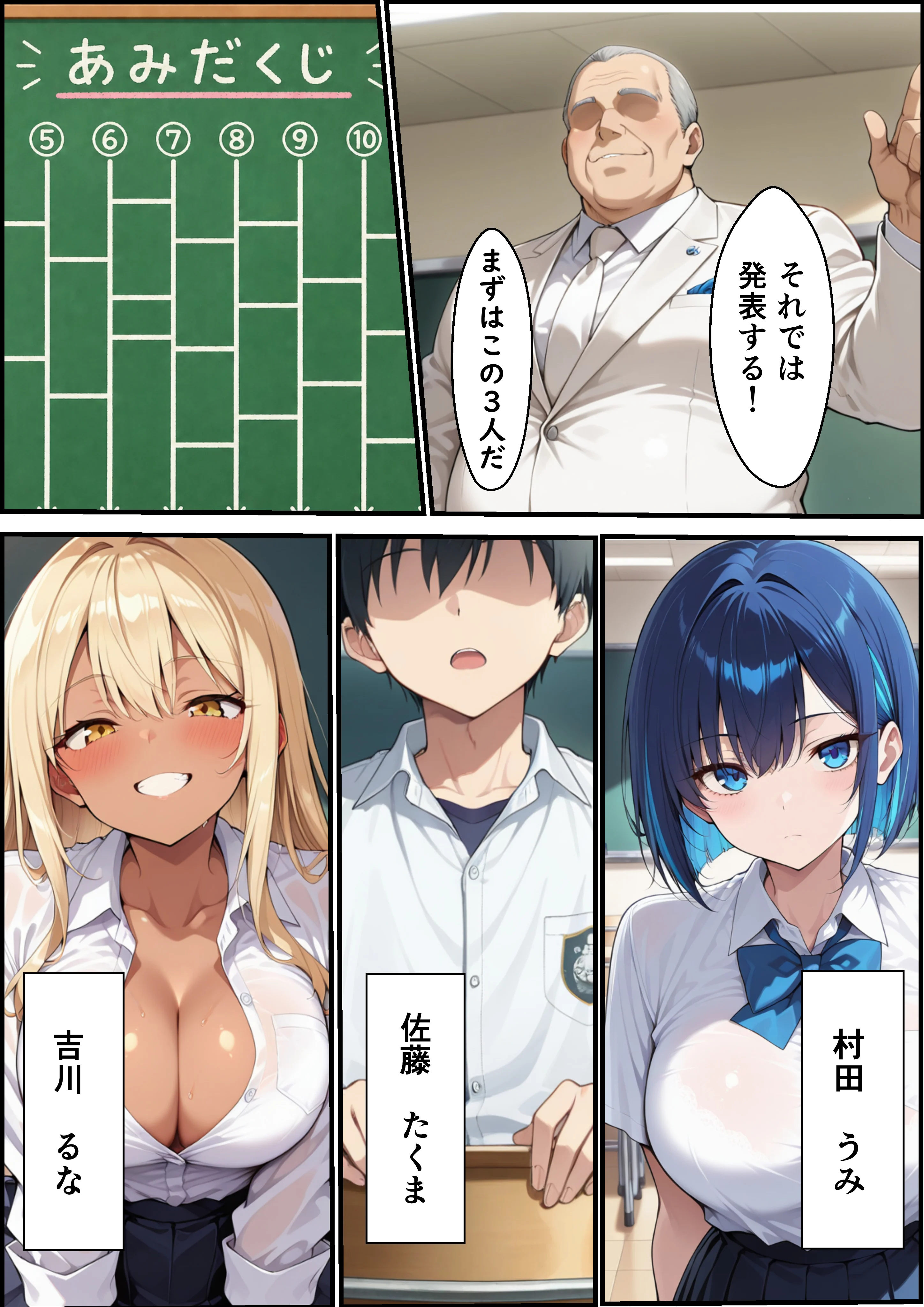 クールギャルと一軍黒ギャルが専属搾精に選ばれSEXしまくった話 制服・学園もの・巨乳 サンプル3ページ目（ビッチ女子校生）