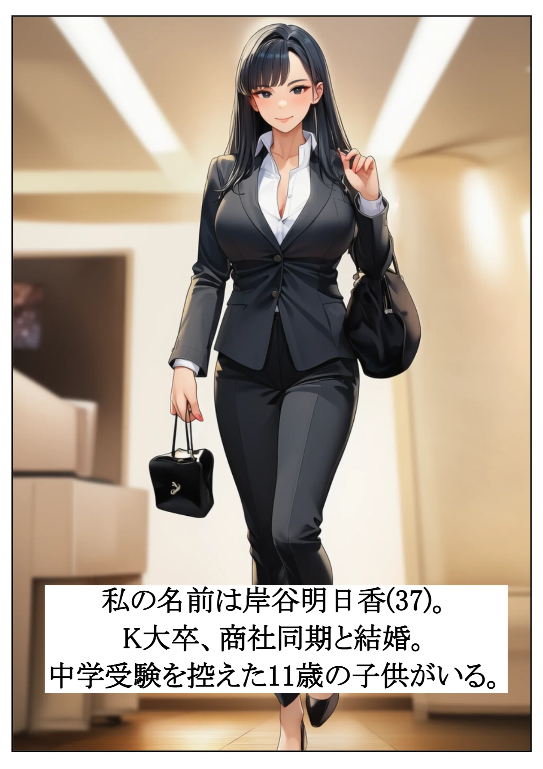 岸谷明日香（37）、卑劣教師に身体を捧げる。 熟女・人妻・主婦・巨乳 サンプル1ページ目（れっさーぱんだ。）