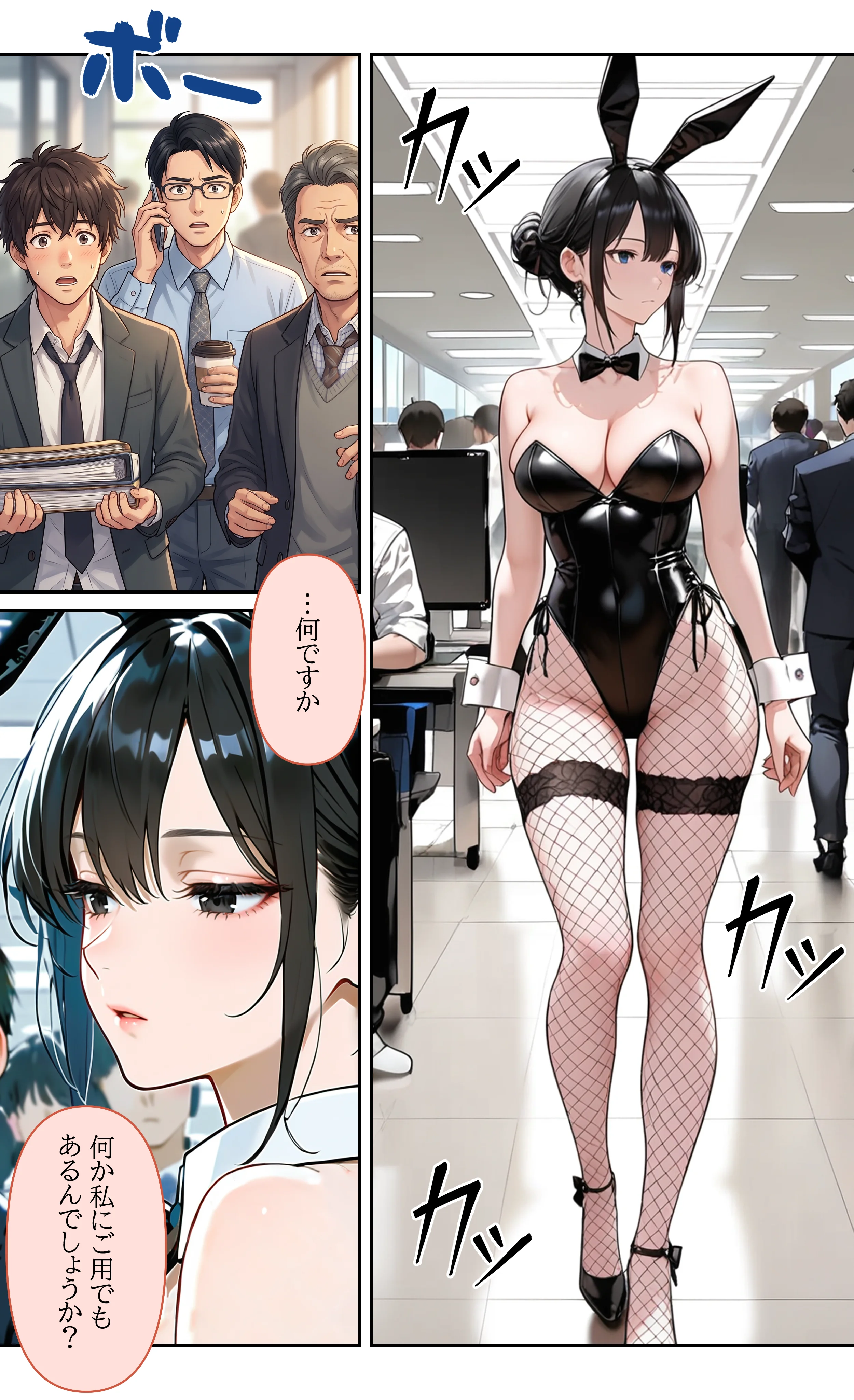 デビューは悪夢のはじまり12 〜怜ちゃんと催●に染まったバニーガール姿で堕ちた朝の業務編〜 OL・巨乳・バニーガール サンプル16ページ目（モコヤツ）