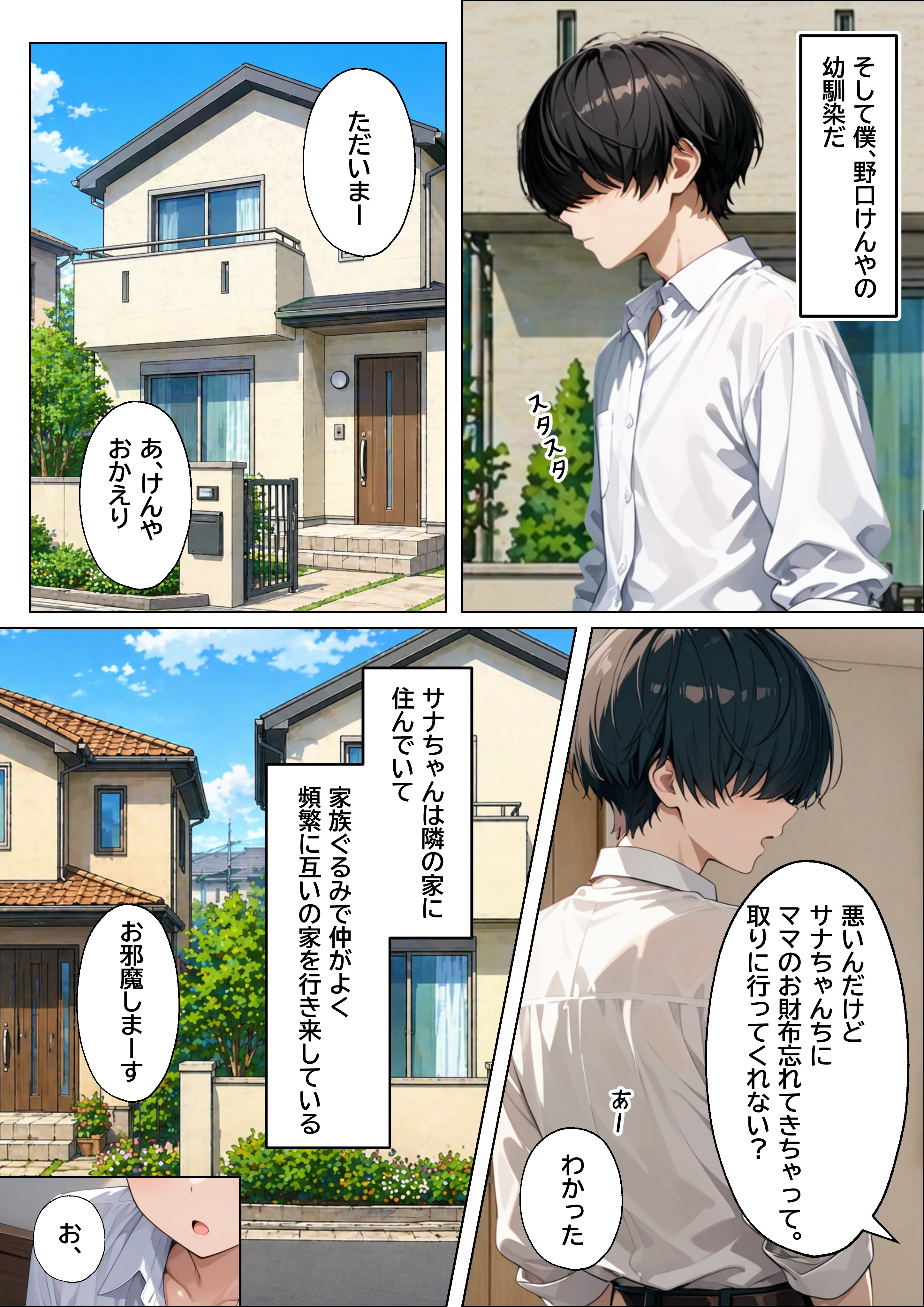 僕の前だけ雌になるボーイッシュ幼馴染とイチャラブ潮だくセックスする話 制服・処女・幼なじみ サンプル2ページ目（ぽこたろう）