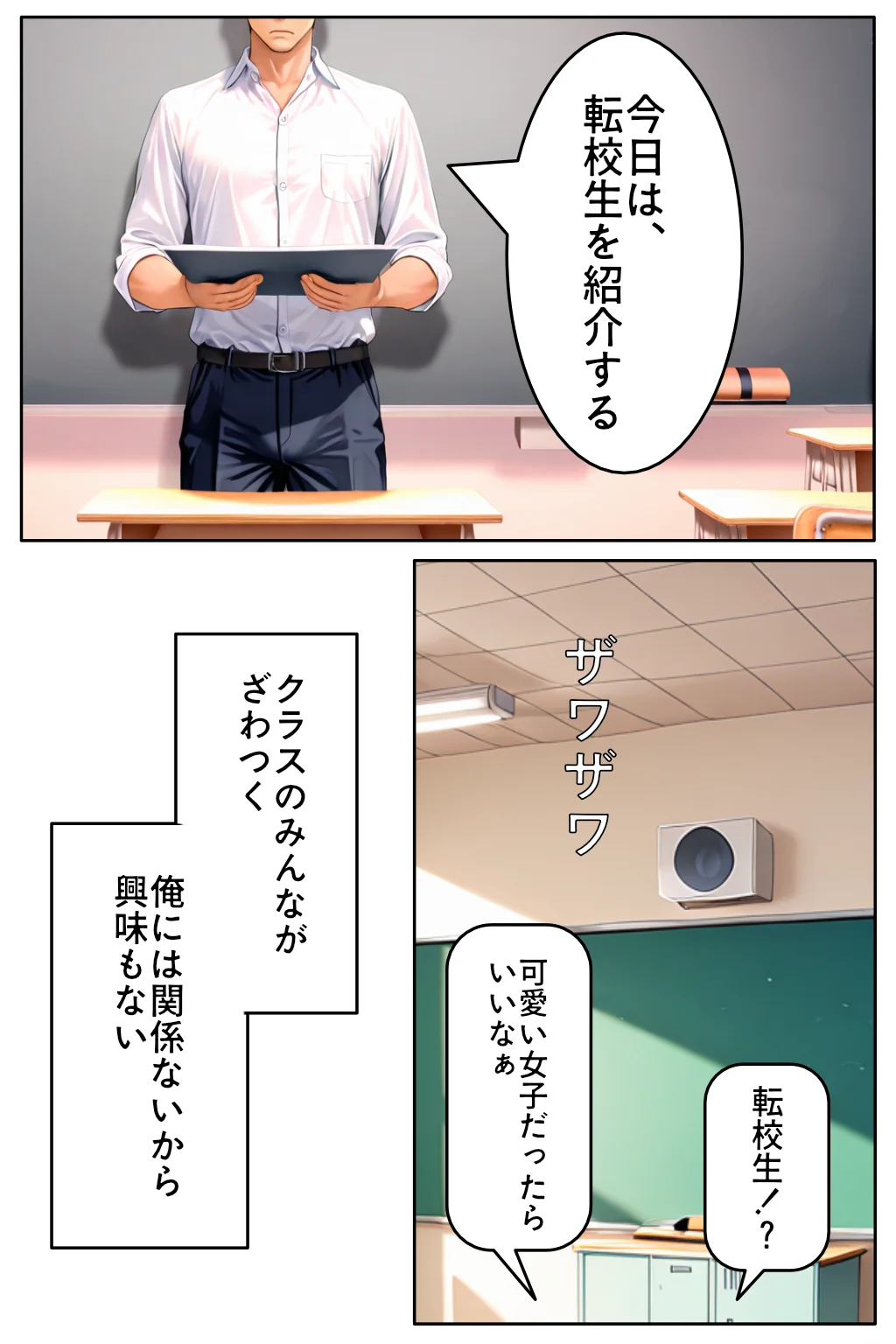 転校してきたダウナーギャルが俺にだけ従順になるまで 制服・学園もの・ギャル サンプル2ページ目（カムジャタン）