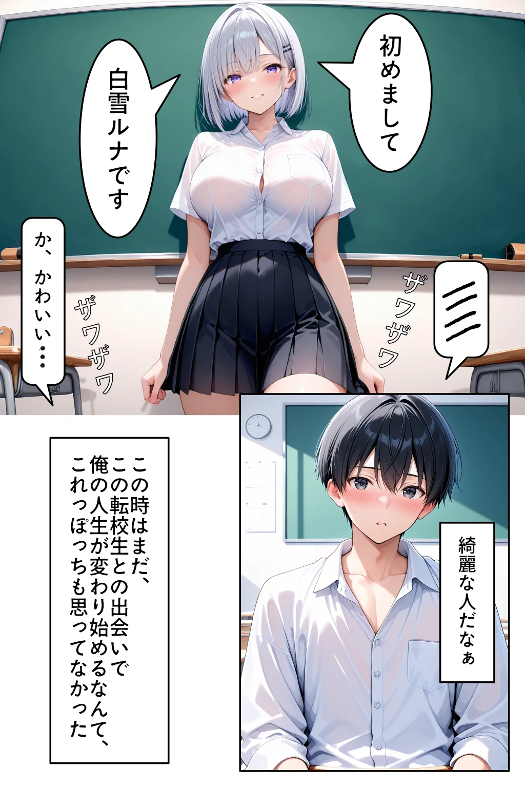 転校してきたダウナーギャルが俺にだけ従順になるまで 制服・学園もの・ギャル サンプル3ページ目（カムジャタン）