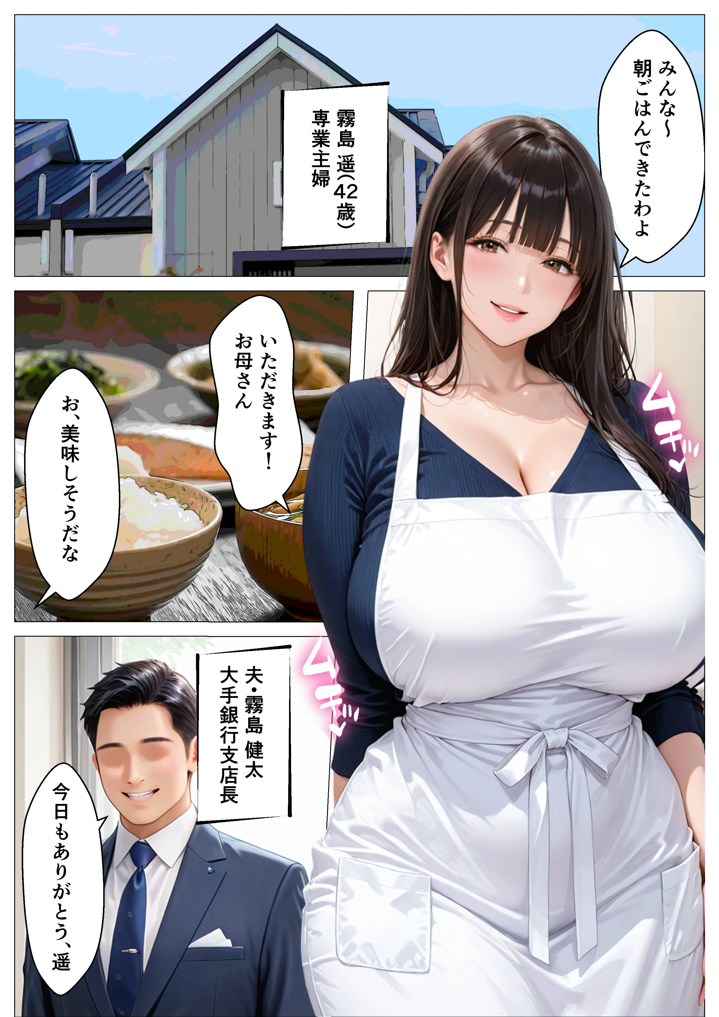 町内会の肉便器妻 〜大嫌いなキモ幼馴染の絶倫デカチンで完全に堕ちるまで〜 辱め・熟女・痴女 サンプル2ページ目（オナット製造）