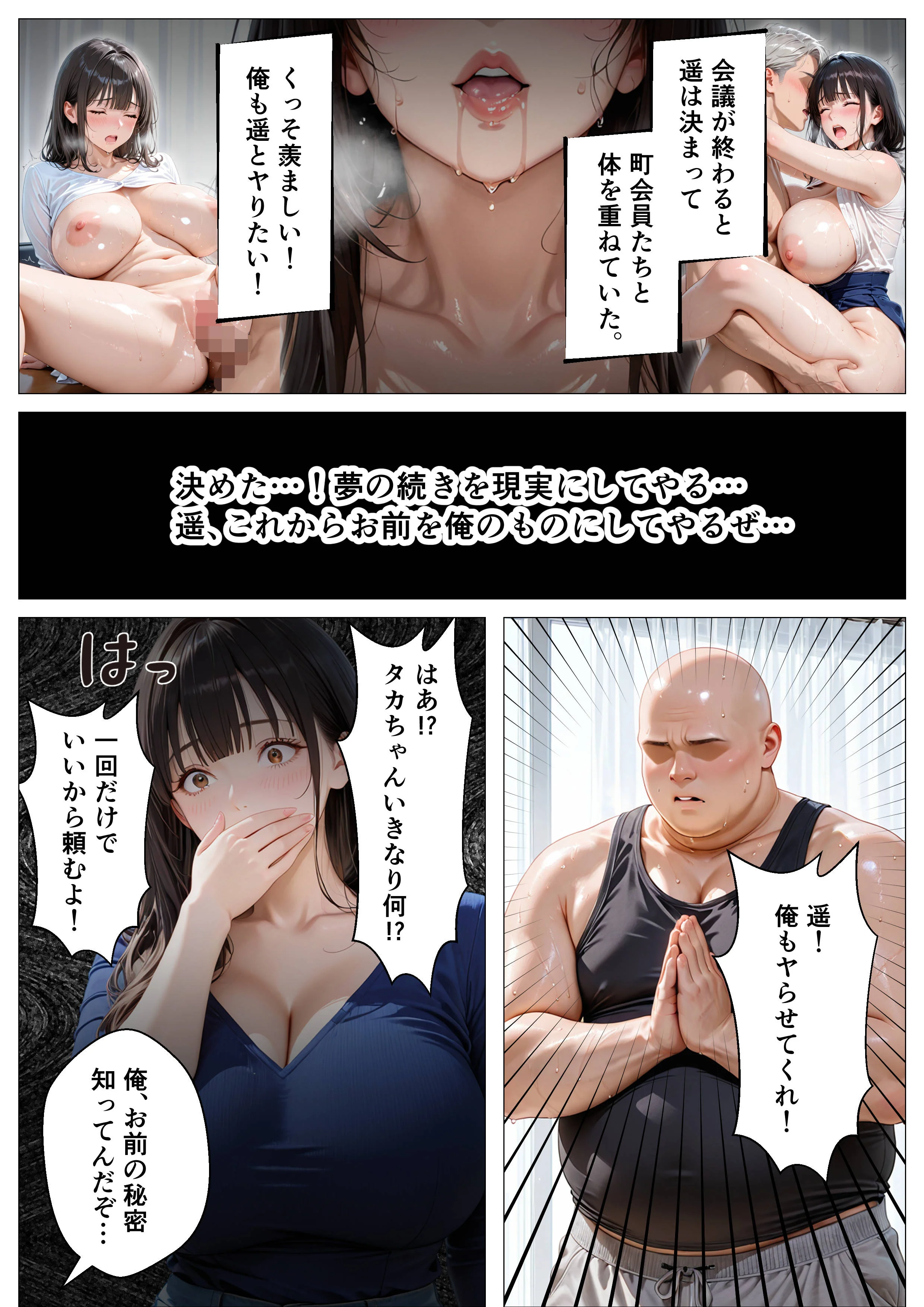 町内会の肉便器妻 〜大嫌いなキモ幼馴染の絶倫デカチンで完全に堕ちるまで〜 辱め・熟女・痴女 サンプル11ページ目（オナット製造）