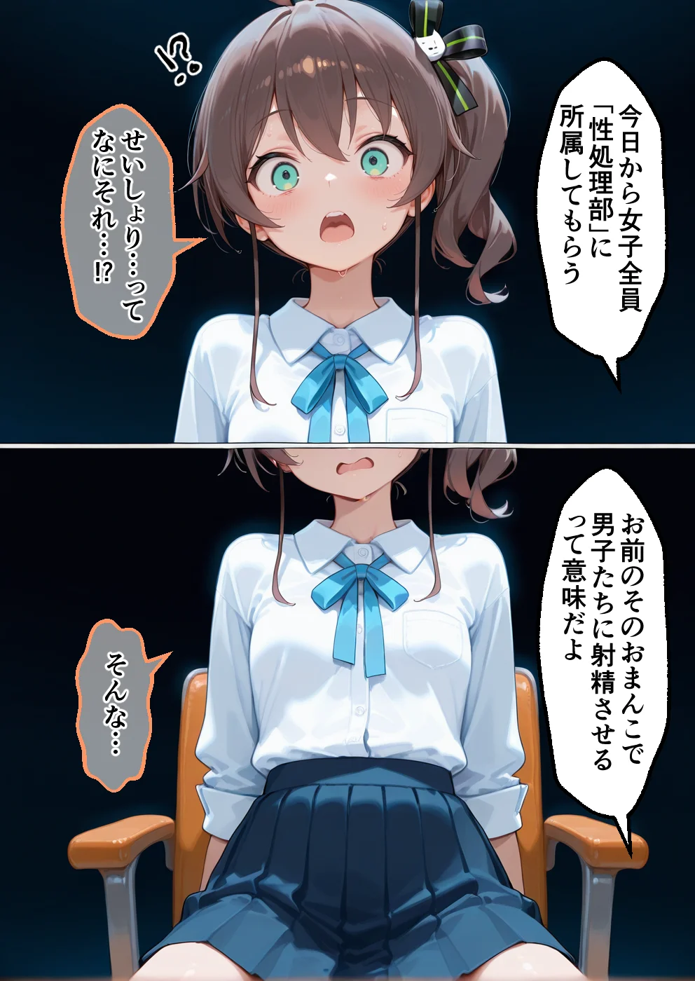 S○Xしないと即退学？ 今日から全員強●性処理部（はーと）中出しでご奉仕ポイント大量GET快楽堕ち凌●学園  Vチューバー編 学園もの・乱交・野外・露出 サンプル7ページ目（えちち工房）