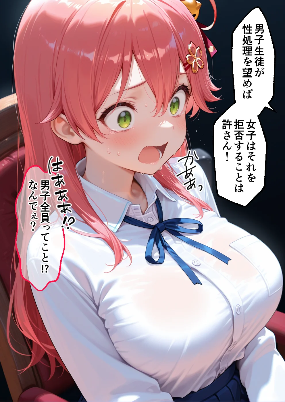 S○Xしないと即退学？ 今日から全員強●性処理部（はーと）中出しでご奉仕ポイント大量GET快楽堕ち凌●学園  Vチューバー編 学園もの・乱交・野外・露出 サンプル8ページ目（えちち工房）