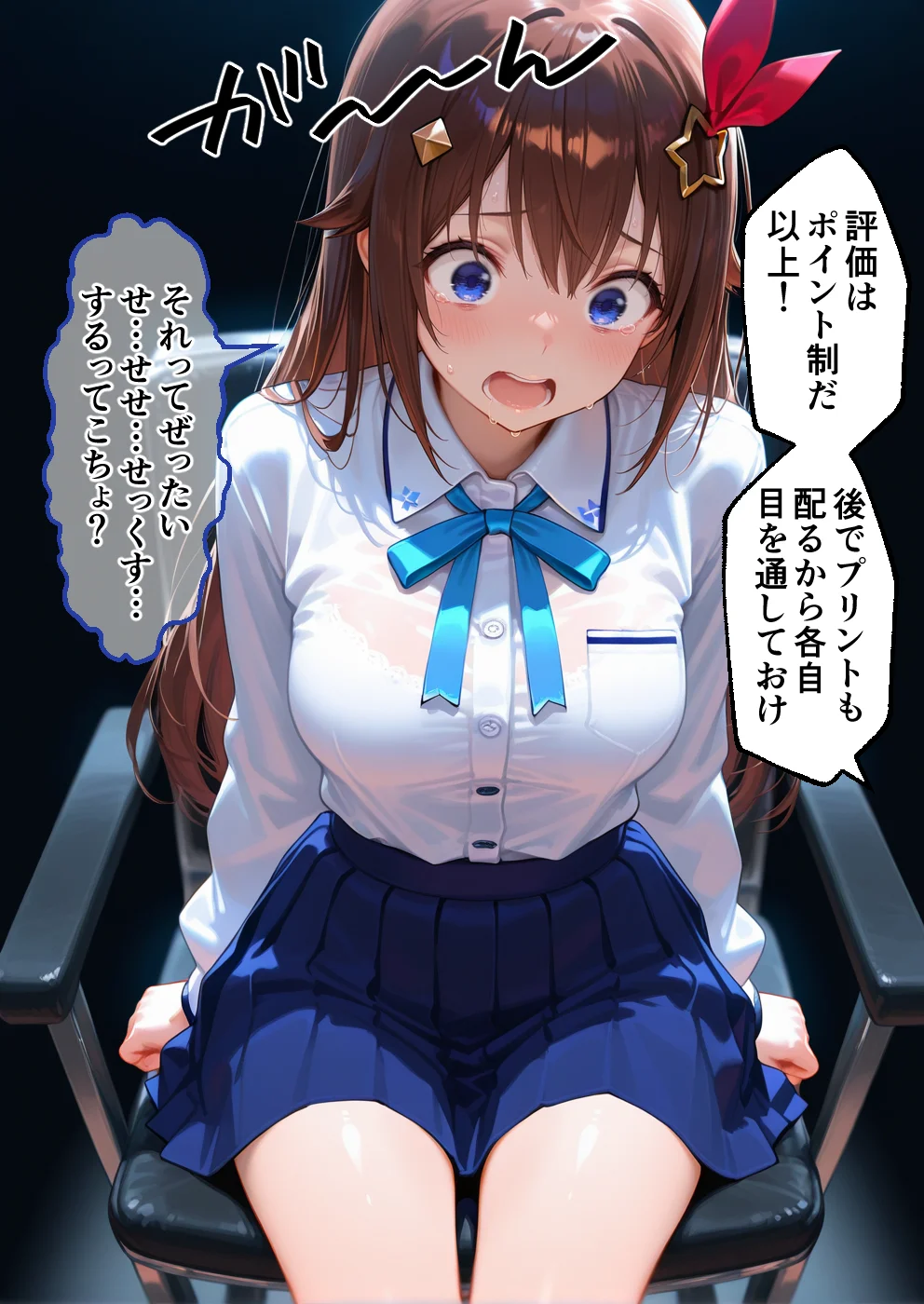 S○Xしないと即退学？ 今日から全員強●性処理部（はーと）中出しでご奉仕ポイント大量GET快楽堕ち凌●学園  Vチューバー編 学園もの・乱交・野外・露出 サンプル9ページ目（えちち工房）