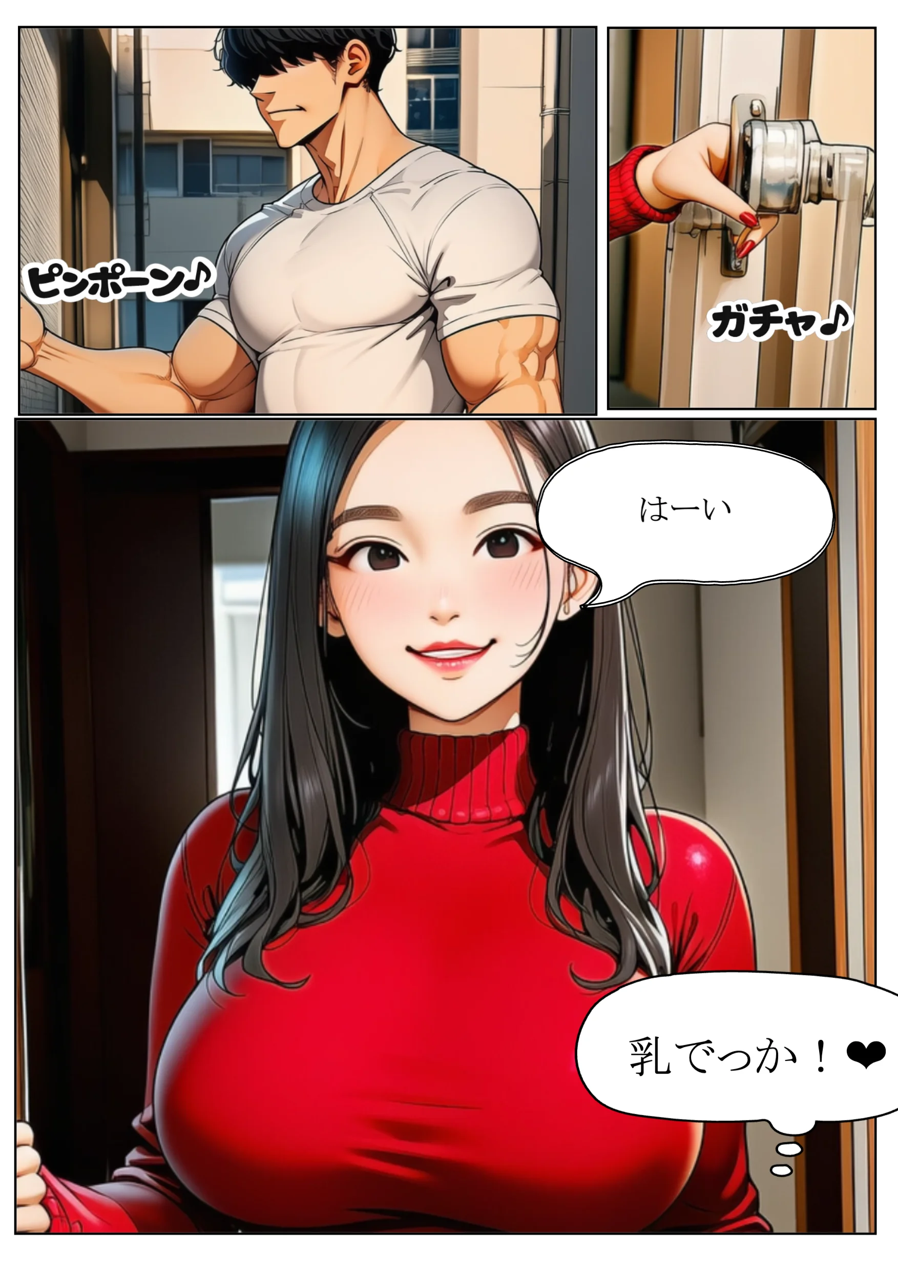 隣人ガチャSSRの人妻・片桐佳織（35）が寝取られるまでの話。 熟女・人妻・主婦・巨乳 サンプル9ページ目（れっさーぱんだ。）
