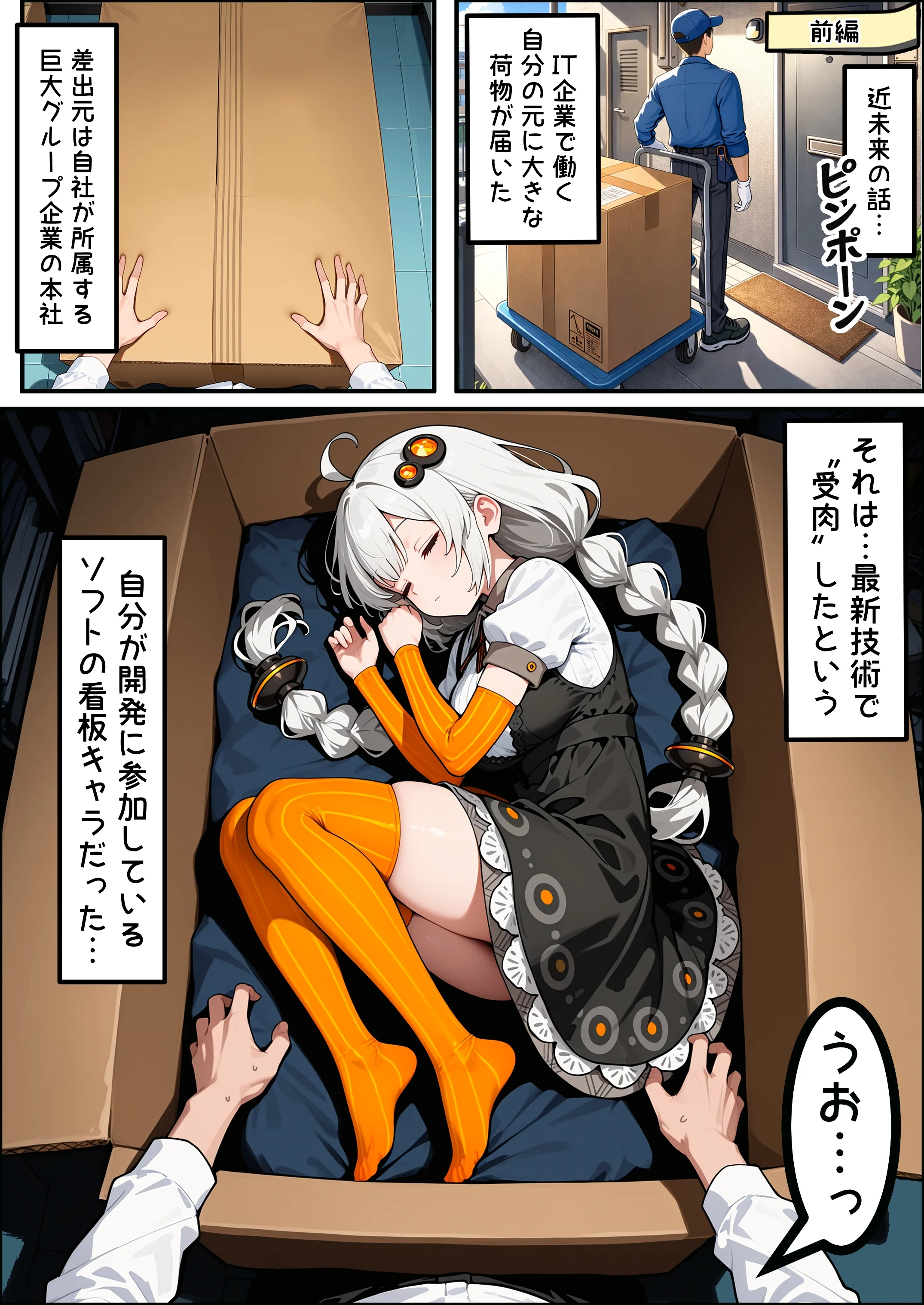 爆乳アンドロイドあかりちゃん 巨乳・中出し・フェラ サンプル1ページ目（えらいむ）
