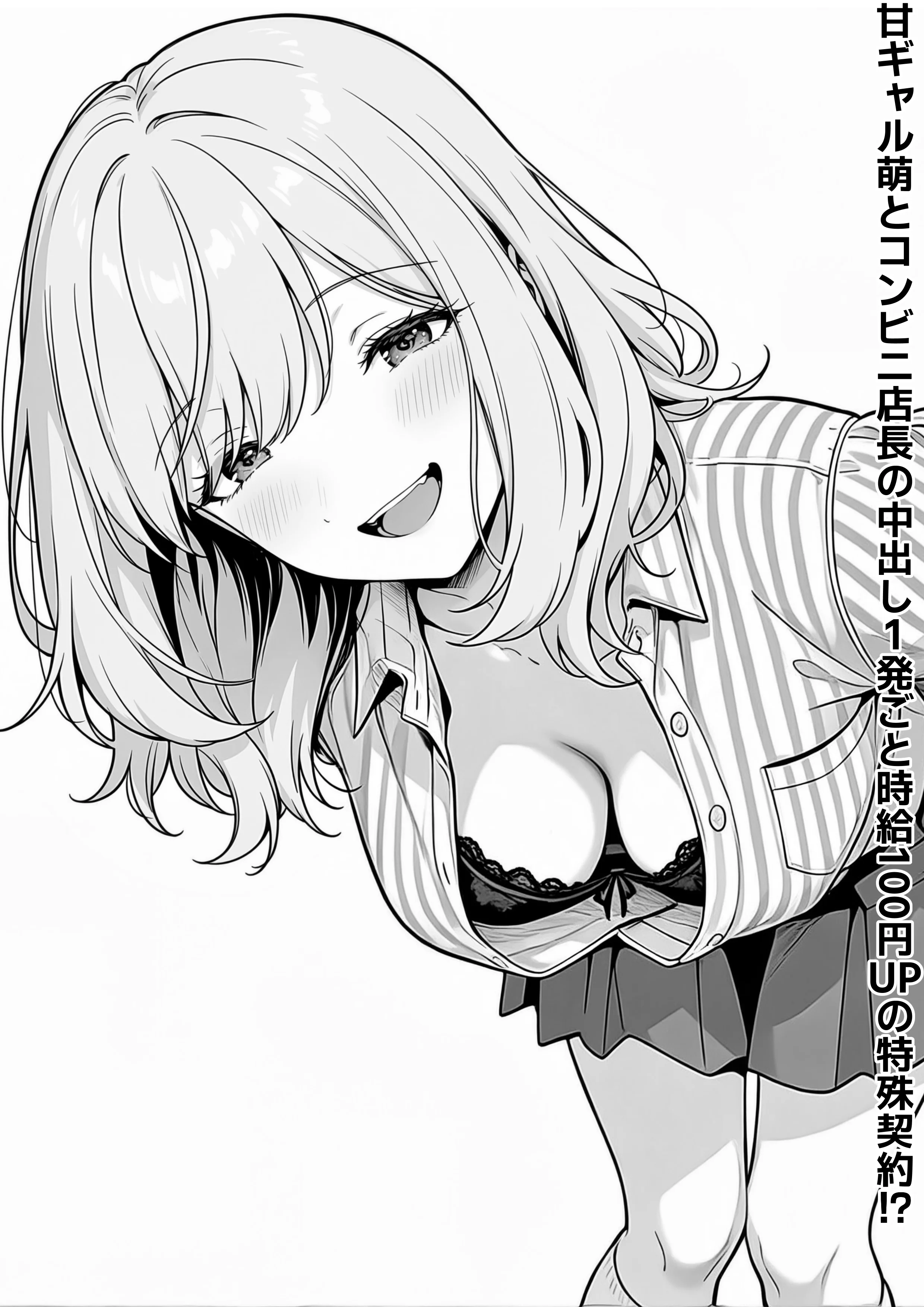 甘ギャル萌とコンビニ店長の中出し1発ごと時給100円UPの特殊契約！？ 痴女・ギャル・中出し サンプル1ページ目（性欲解放戦線）