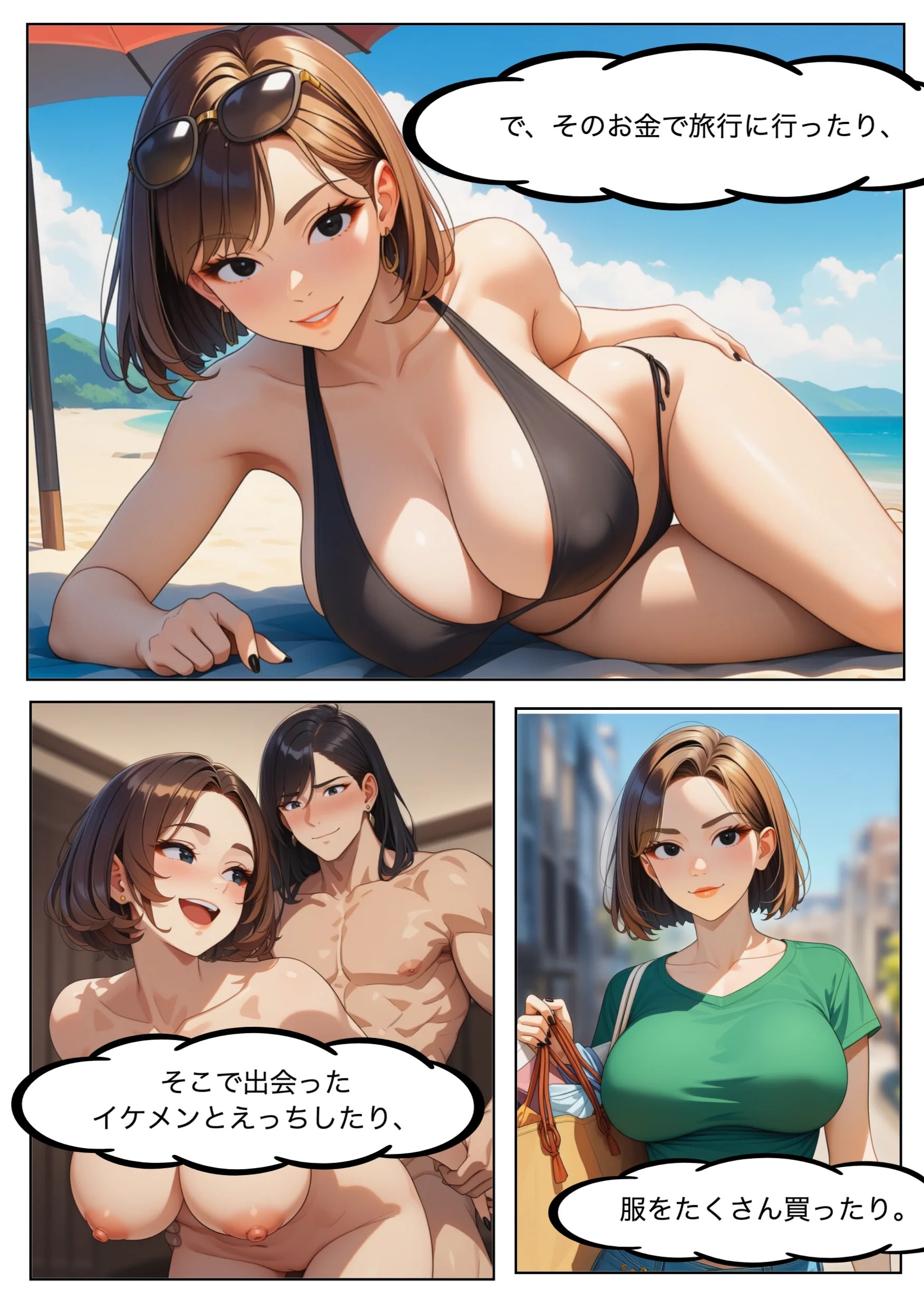 パパ活女子・中谷紬（24）がキモおじのデカチンに沼るまでの話。 ギャル・巨乳・アナル サンプル4ページ目（れっさーぱんだ。）