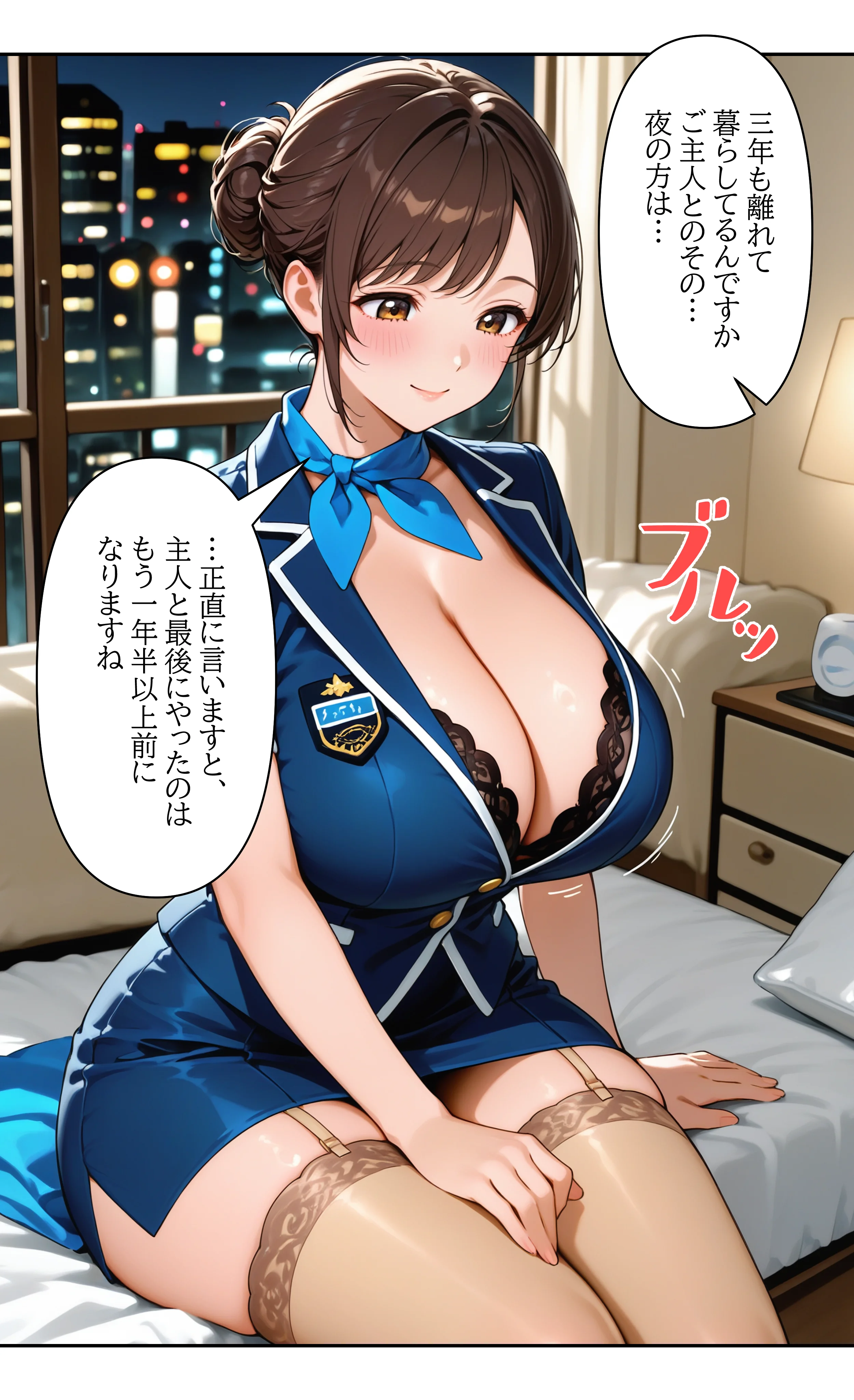 本格人妻AV企画〜童貞卒業プロジェクト〜 スチュワーデス人妻・美咲（38歳）、童貞くんを私専用に飼い慣らす方法 制服・熟女・人妻・主婦 サンプル3ページ目（ウバヤツ）