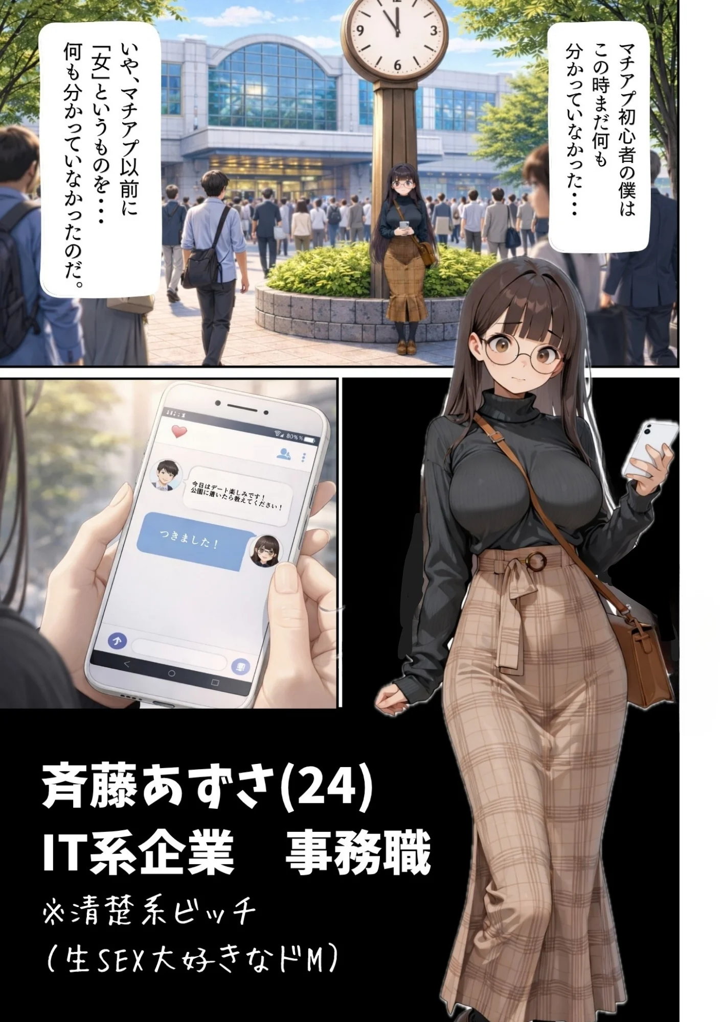 マチアプで紳士ムーブからの健全解放した清楚巨乳（24）がなぜか今ヤリチン上司の部屋にいるらしい 巨乳・寝取り・寝取られ・NTR・フェラ サンプル2ページ目（ルミナ）