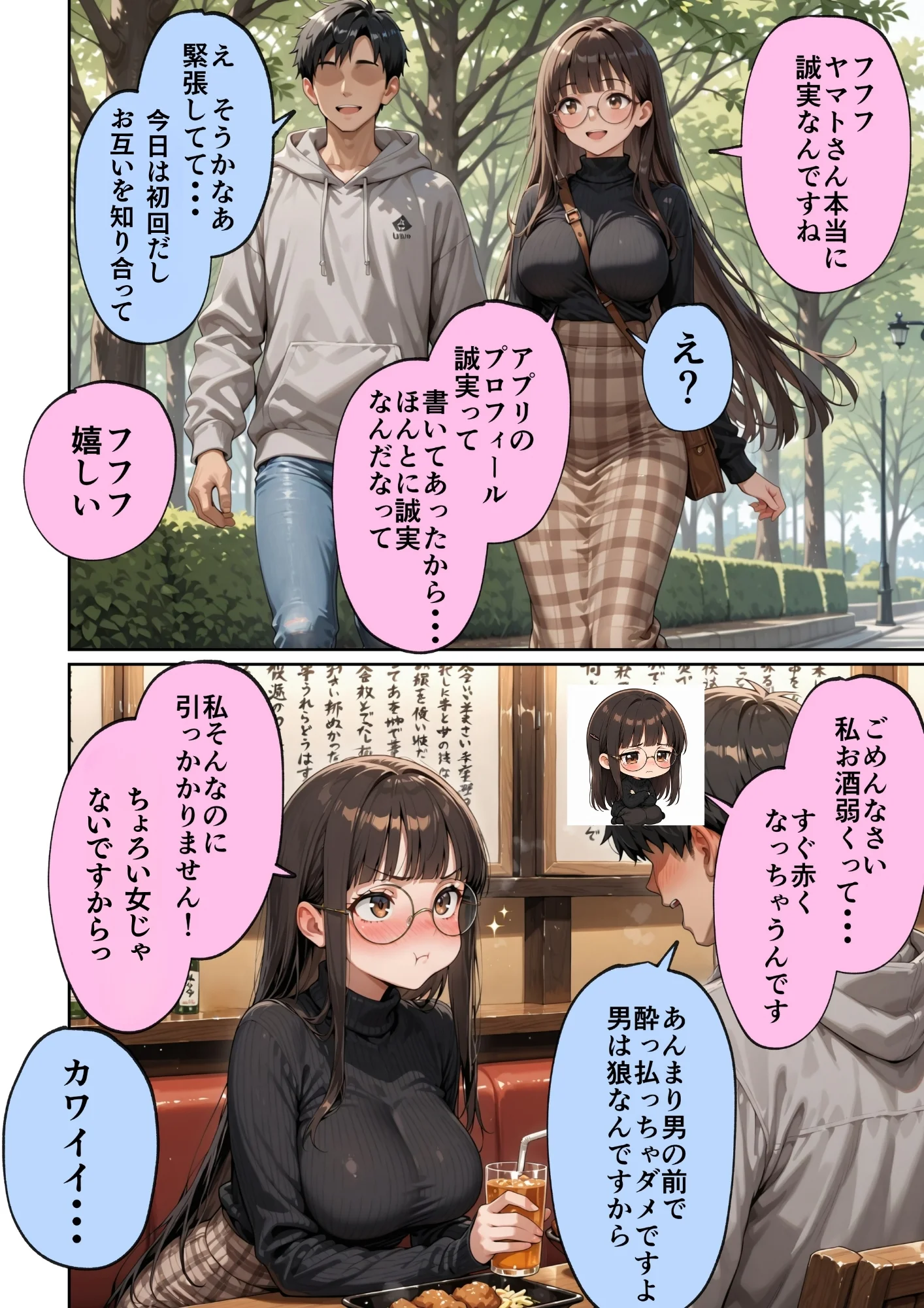 マチアプで紳士ムーブからの健全解放した清楚巨乳（24）がなぜか今ヤリチン上司の部屋にいるらしい 巨乳・寝取り・寝取られ・NTR・フェラ サンプル5ページ目（ルミナ）