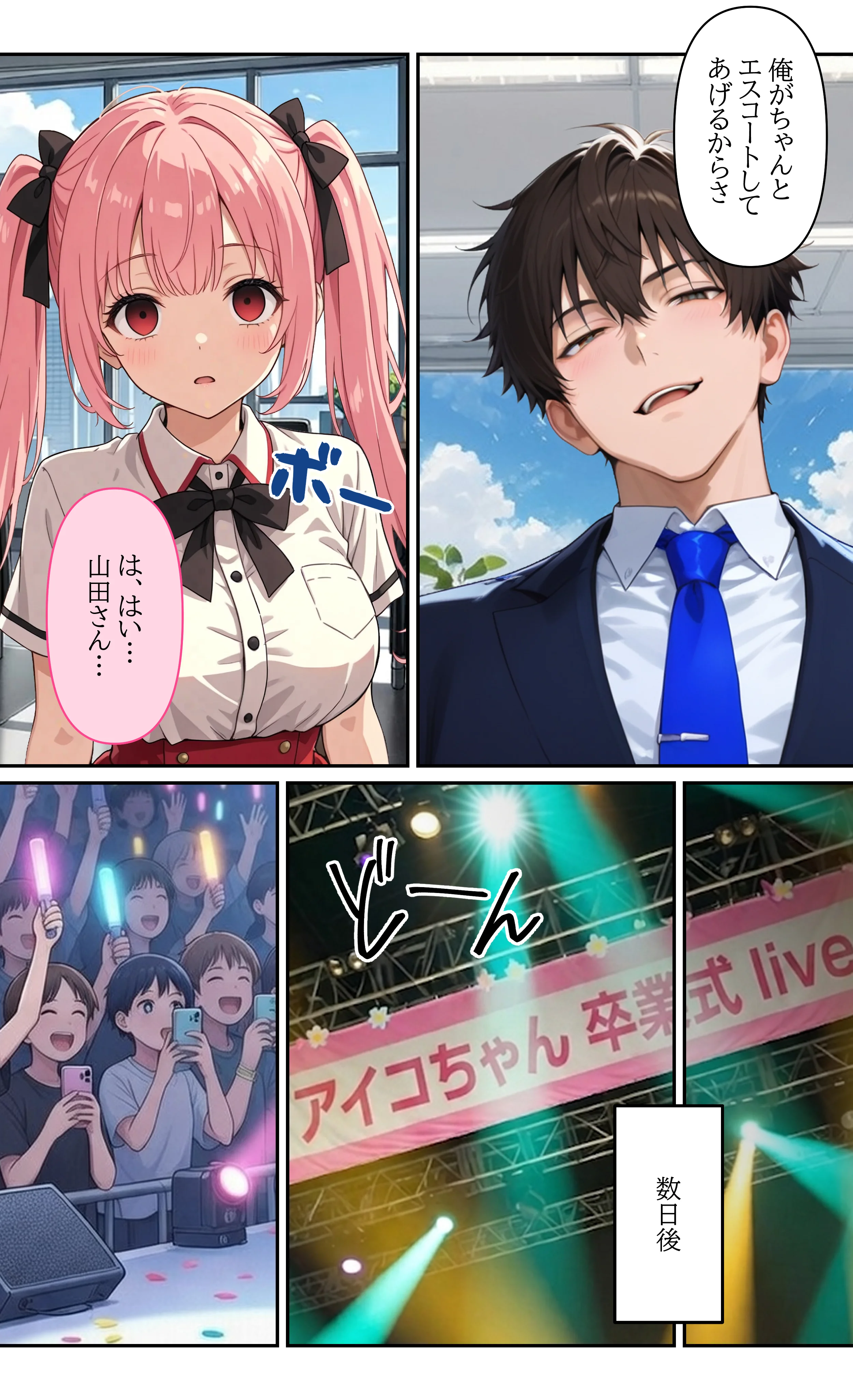 デビューは悪夢のはじまり13 〜アイコちゃんと絶頂卒業式！堕落したアイドルの公開陵●ライブ編〜 辱め・野外・露出・アイドル・芸能人 サンプル22ページ目（モコヤツ）