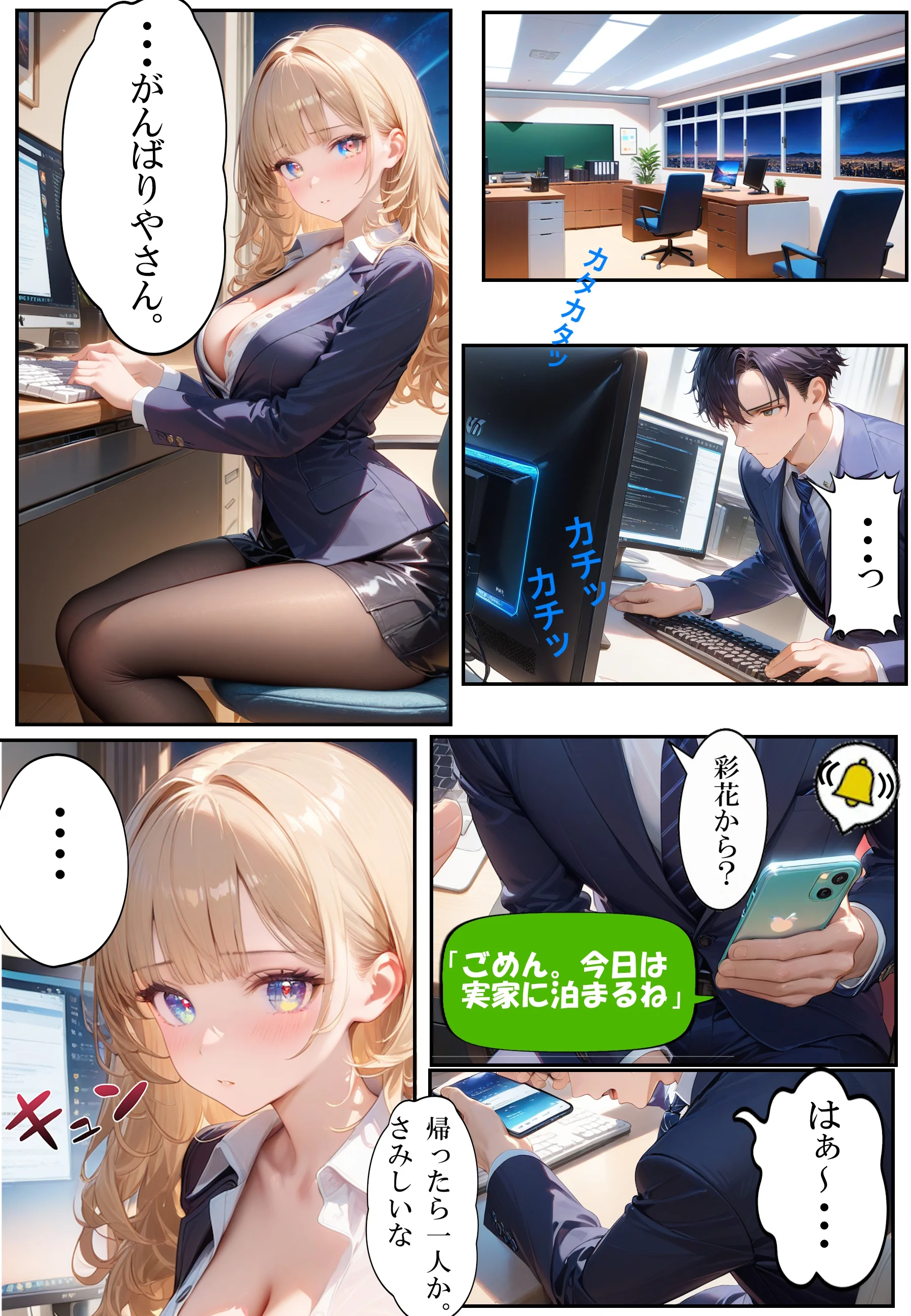 社内恋愛中の俺、ギャル先輩の残業NTRにまんまと堕ちました OL・巨乳・寝取り・寝取られ・NTR サンプル7ページ目（AIpril Fool）