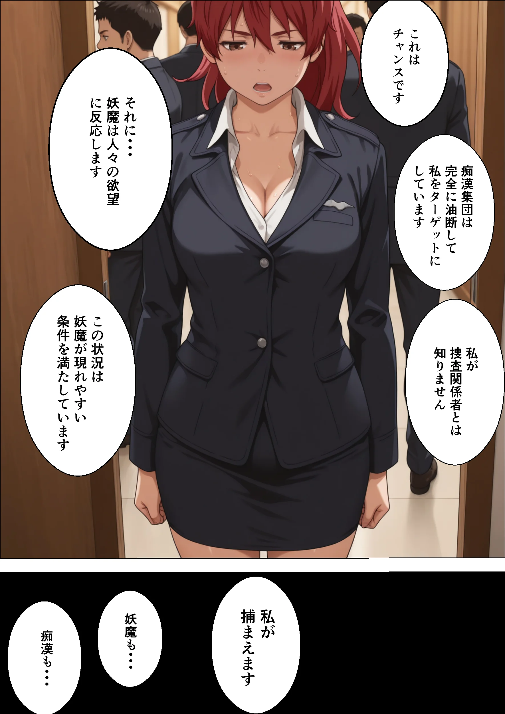 退魔士ライカ  淫獄の満員電車  PART2  巨乳美女退魔士は任務のため媚薬に火照る体を抱え囮捜査を行う 辱め・羞恥・巨乳 サンプル16ページ目（エレクトライカ）