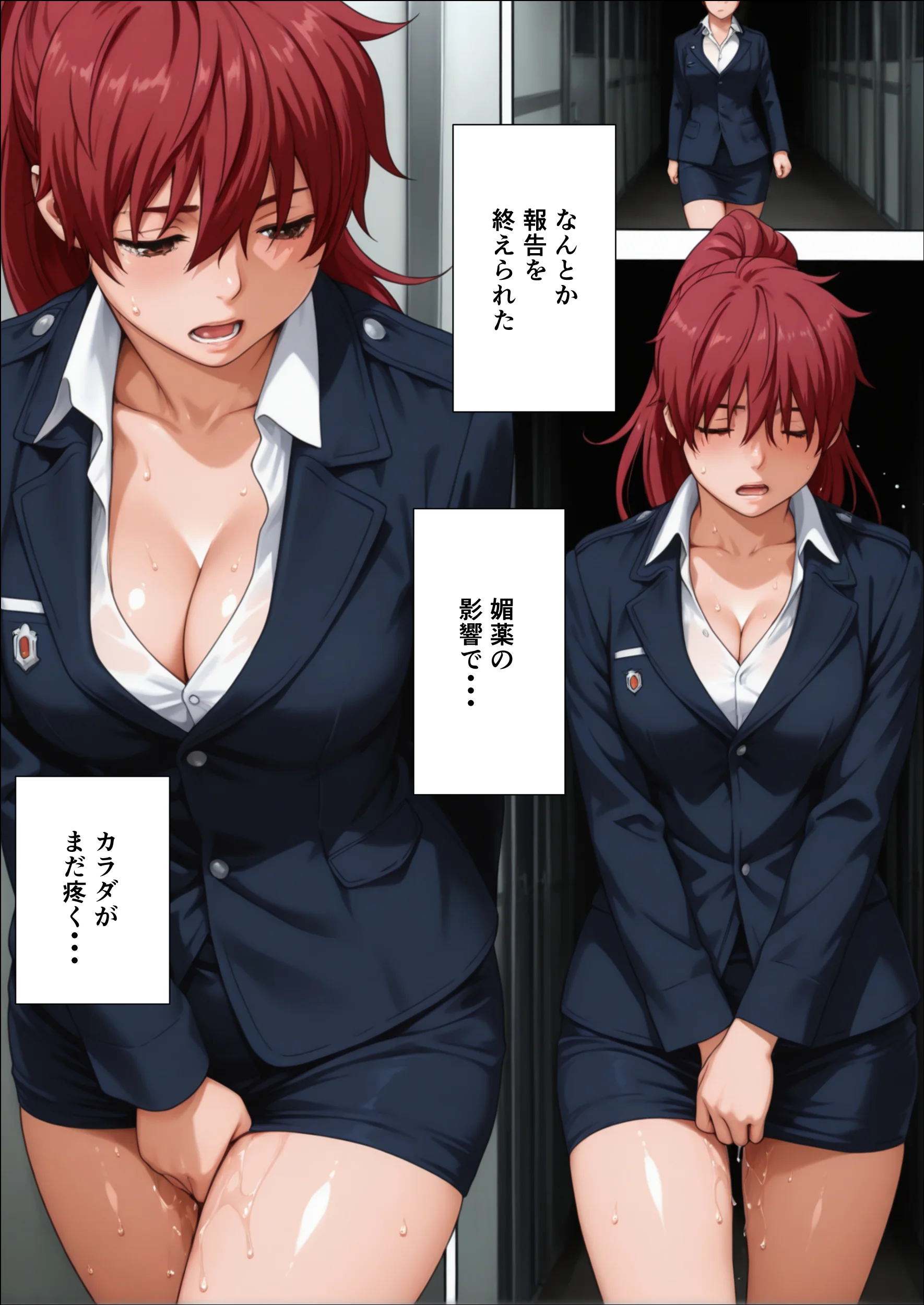 退魔士ライカ  淫獄の満員電車  PART2  巨乳美女退魔士は任務のため媚薬に火照る体を抱え囮捜査を行う 辱め・羞恥・巨乳 サンプル17ページ目（エレクトライカ）