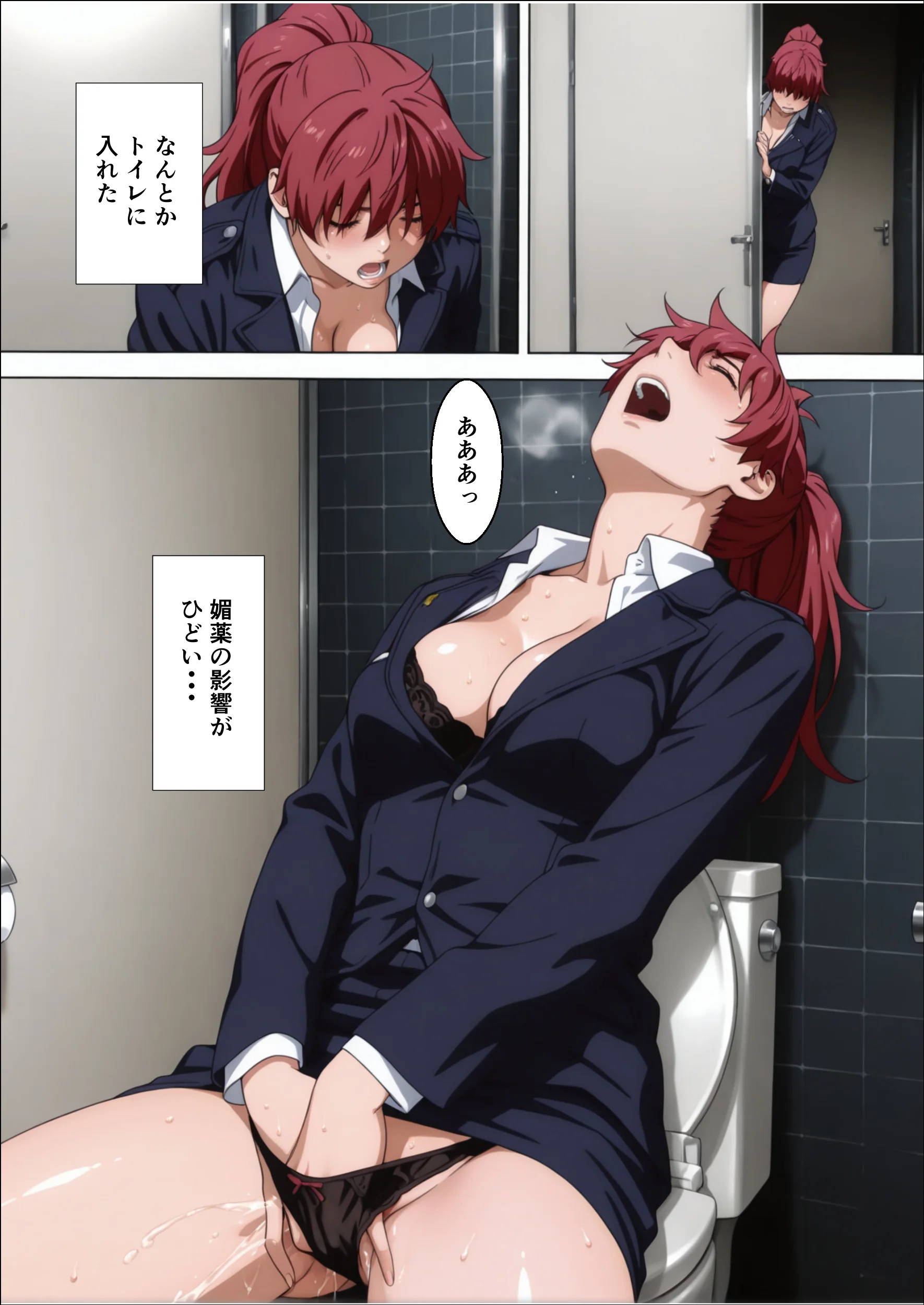 退魔士ライカ  淫獄の満員電車  PART2  巨乳美女退魔士は任務のため媚薬に火照る体を抱え囮捜査を行う 辱め・羞恥・巨乳 サンプル20ページ目（エレクトライカ）