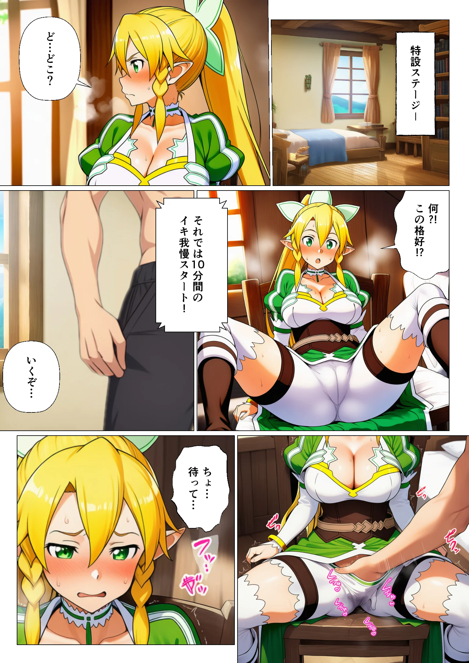 寝取られイキ我慢チャレンジ！イッたら即ハメの罰ゲームで堕ちるヒロインたち 辱め・処女・巨乳 サンプル9ページ目（サークル休館日）