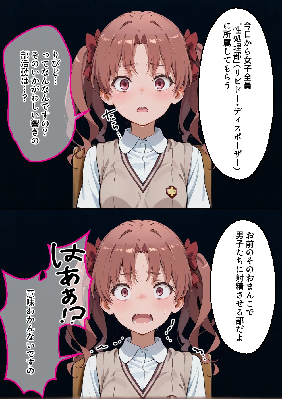 S○Xしないと即退学？ 今日から全員強●性処理部（はーと）中出しでご奉仕ポイント大量GET快楽堕ち凌●学園能力者編 制服・学園もの・乱交 サンプル7ページ目（えちち工房）