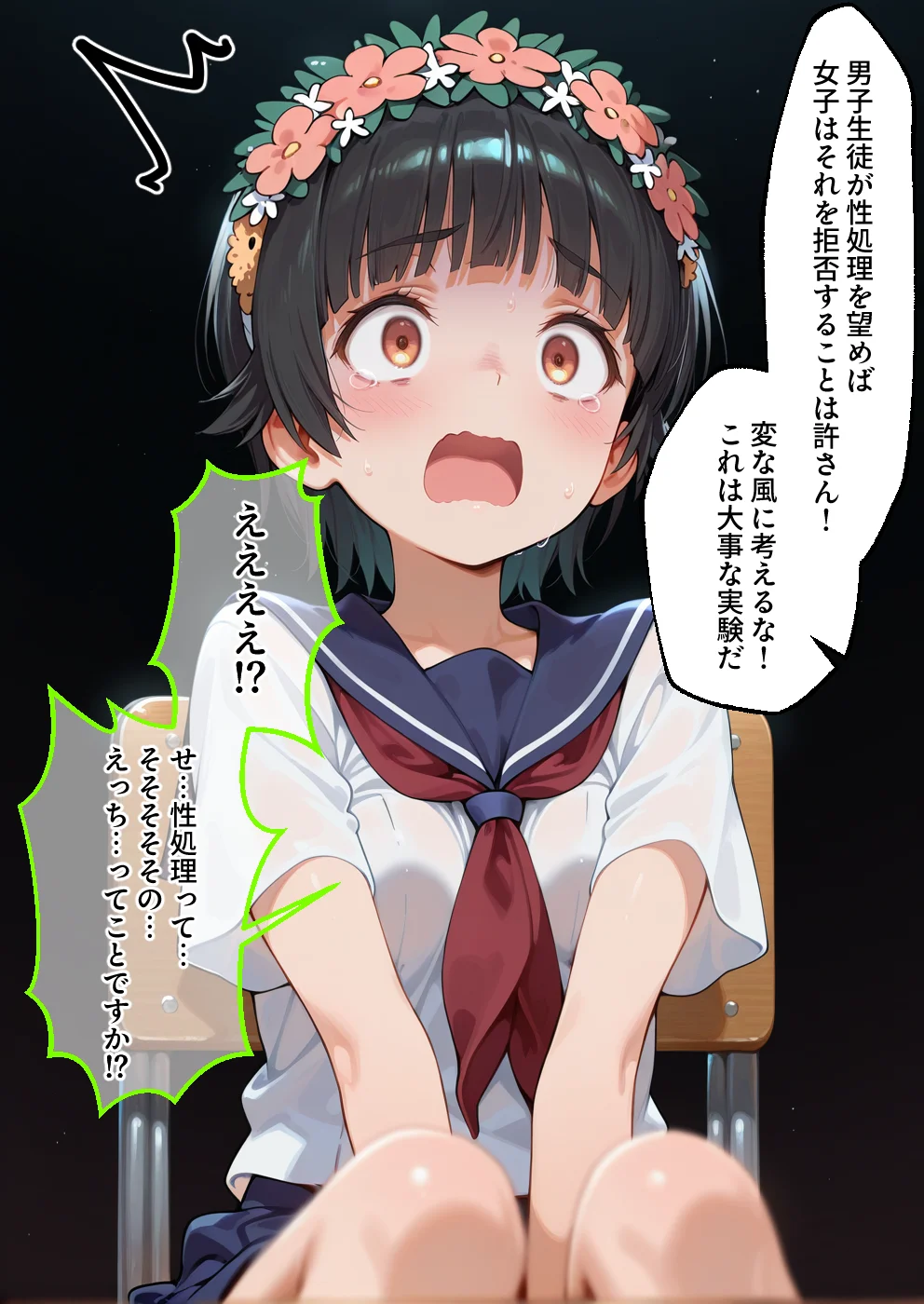 S○Xしないと即退学？ 今日から全員強●性処理部（はーと）中出しでご奉仕ポイント大量GET快楽堕ち凌●学園能力者編 制服・学園もの・乱交 サンプル8ページ目（えちち工房）
