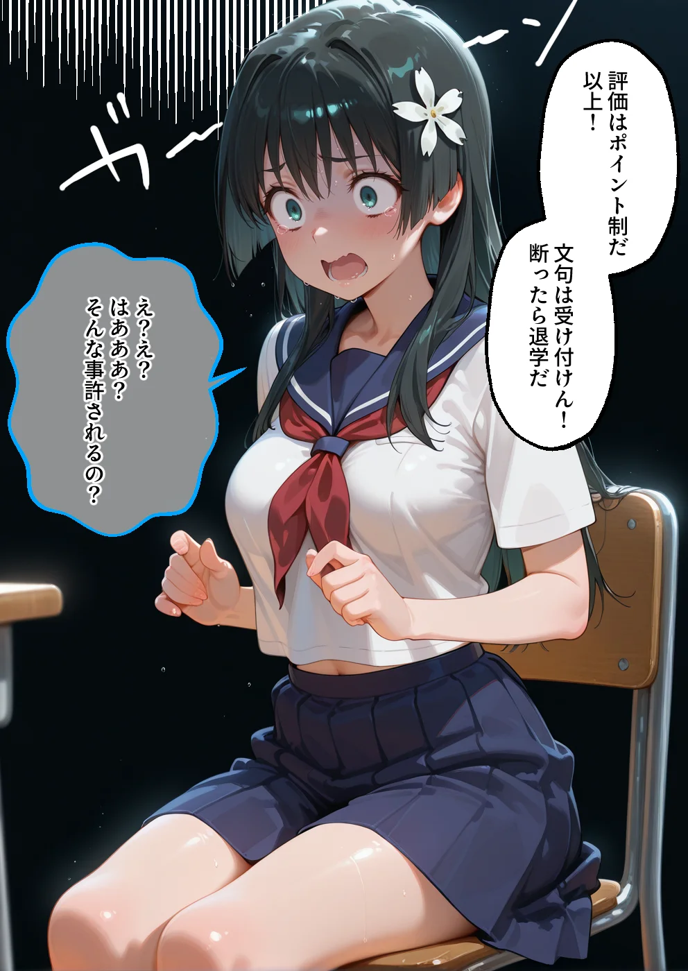 S○Xしないと即退学？ 今日から全員強●性処理部（はーと）中出しでご奉仕ポイント大量GET快楽堕ち凌●学園能力者編 制服・学園もの・乱交 サンプル9ページ目（えちち工房）