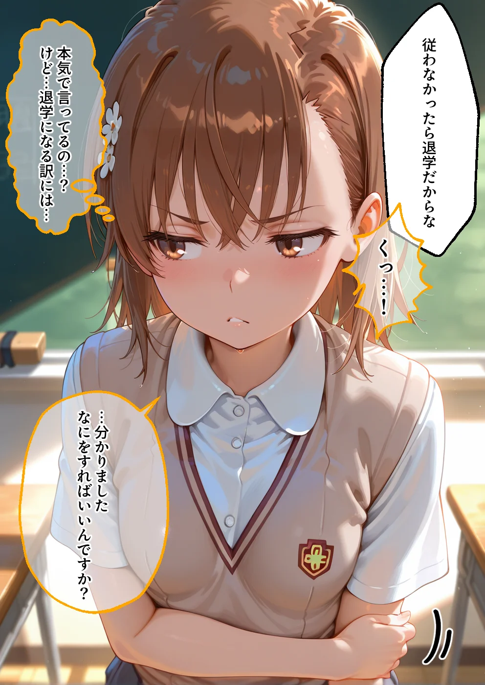 S○Xしないと即退学？ 今日から全員強●性処理部（はーと）中出しでご奉仕ポイント大量GET快楽堕ち凌●学園能力者編 制服・学園もの・乱交 サンプル13ページ目（えちち工房）