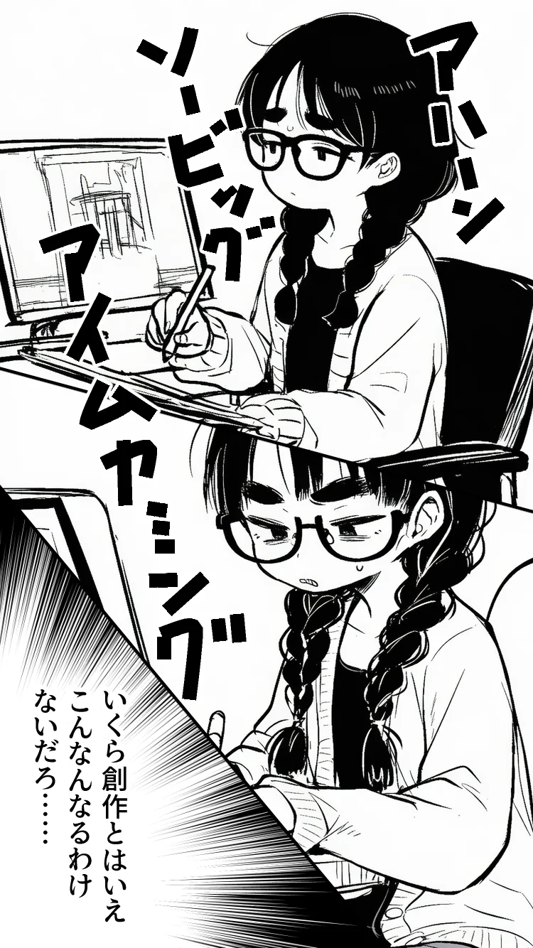 女同人作家だけどムラムラしたからチンポ貸してほしい めがね・中出し・オナニー サンプル3ページ目（AfterImage）