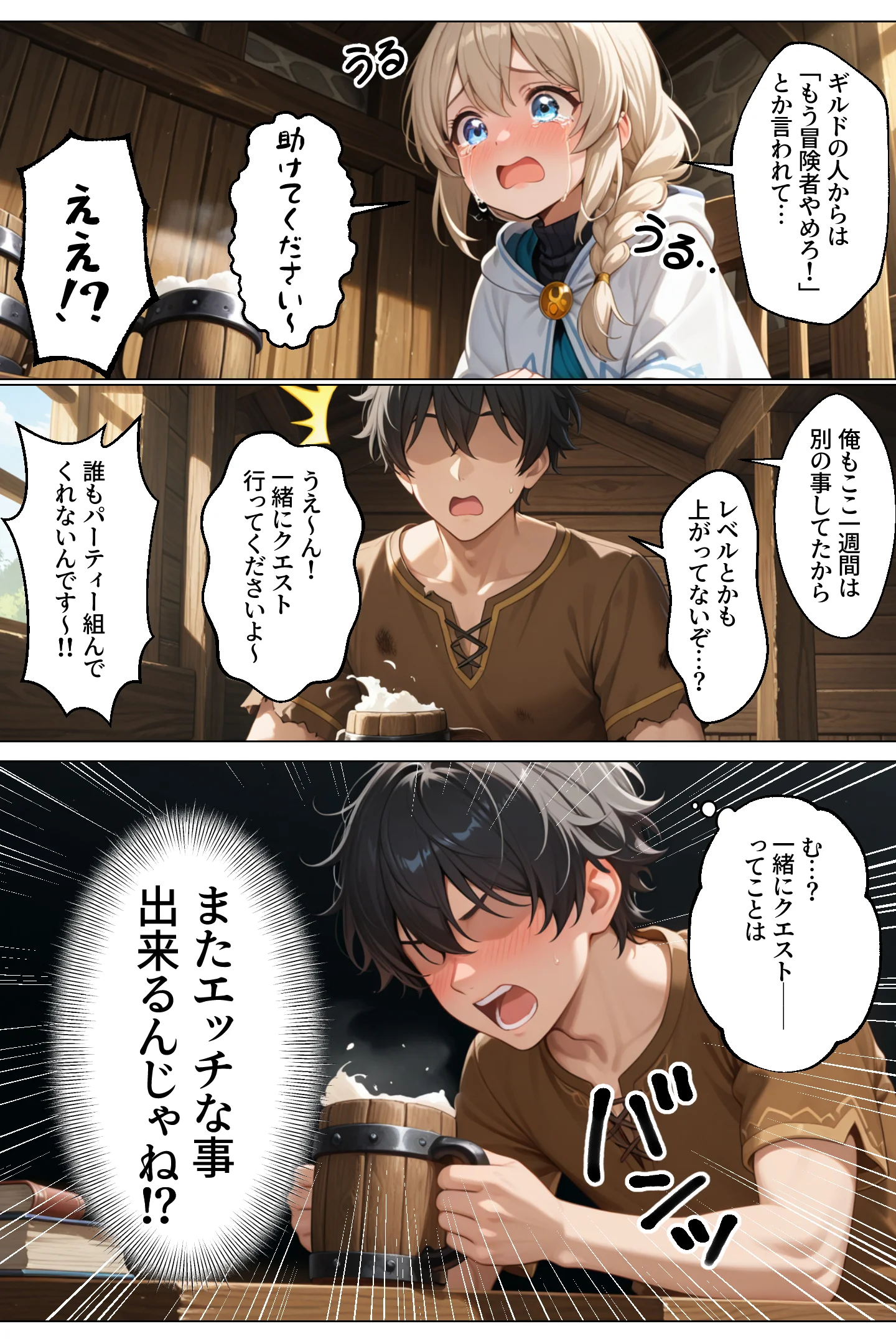 童貞転生 〜異世界転生した俺のスキルが性虜だった件〜2話 ファンタジー・中出し・フェラ サンプル14ページ目（エロテロ本舗）