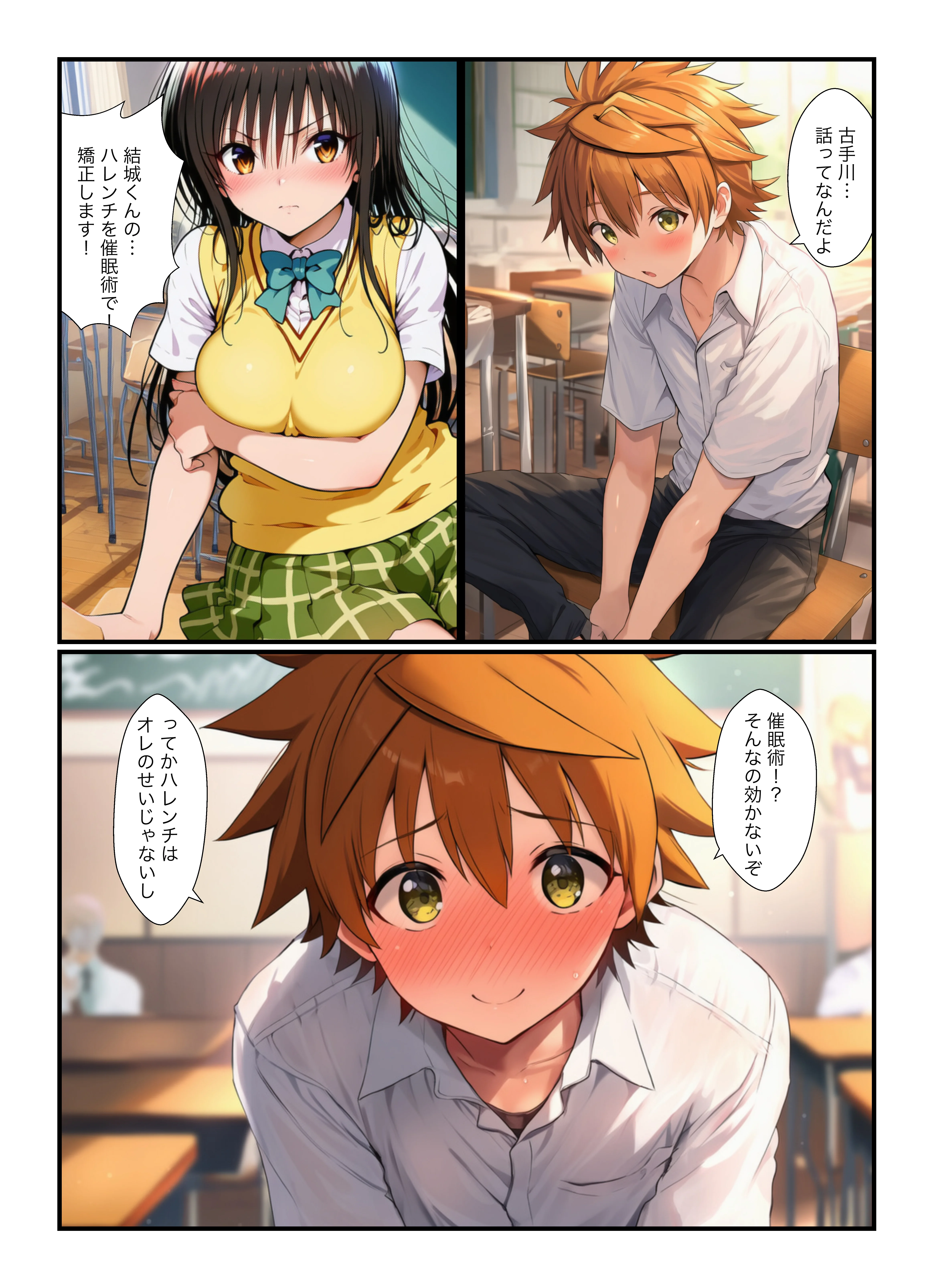 催●術ミスでリトが肉食系に！古手川・モモ・西連寺・ララとイチャラブ中出し！ヤリ放題 制服・学園もの・中出し サンプル2ページ目（鼻紙）