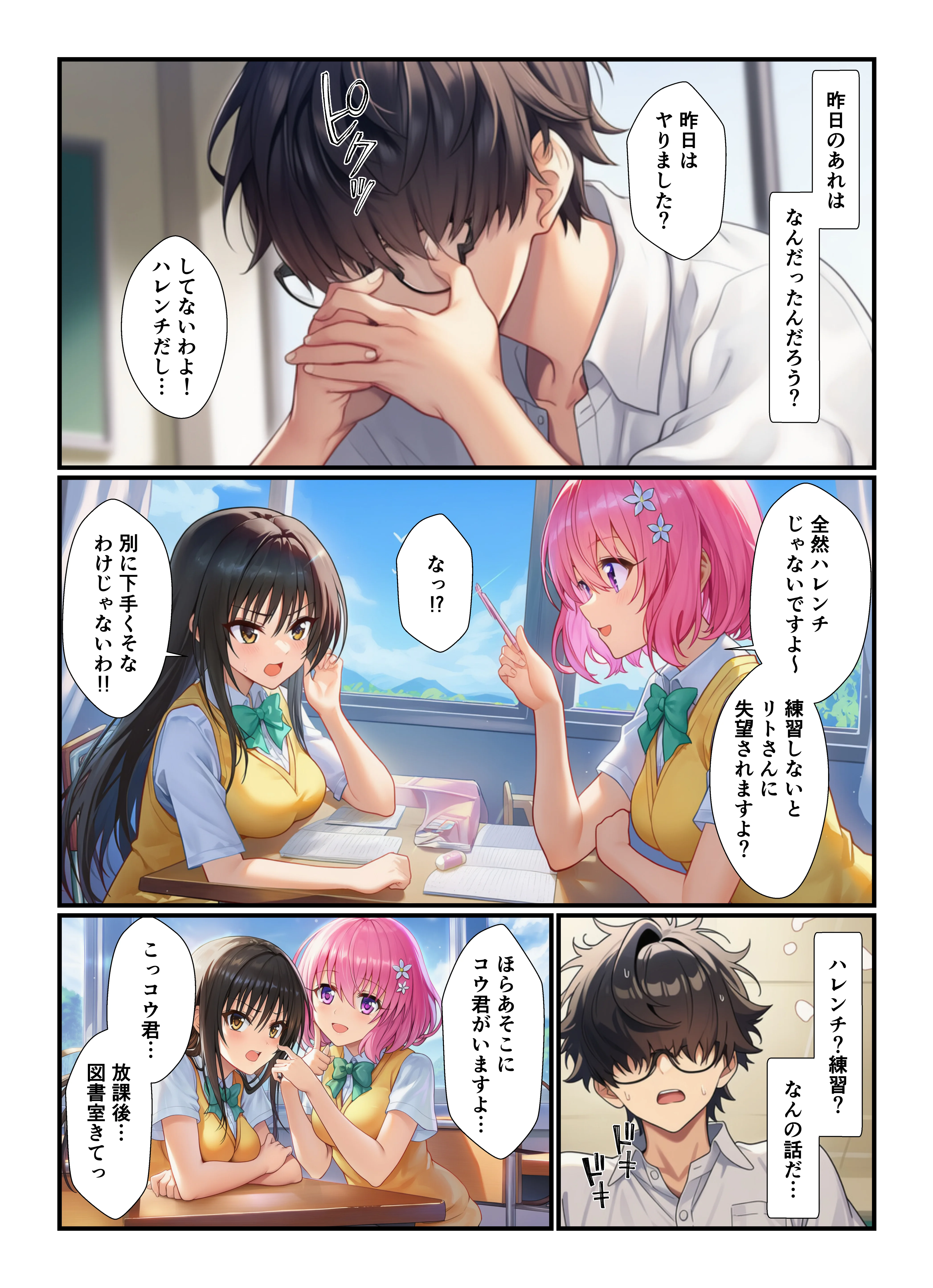 常識改変されたとらぶる学園！巨根陰キャの俺に憧れ女子が快楽堕ちする話 制服・学園もの・中出し サンプル3ページ目（すぐするよ）
