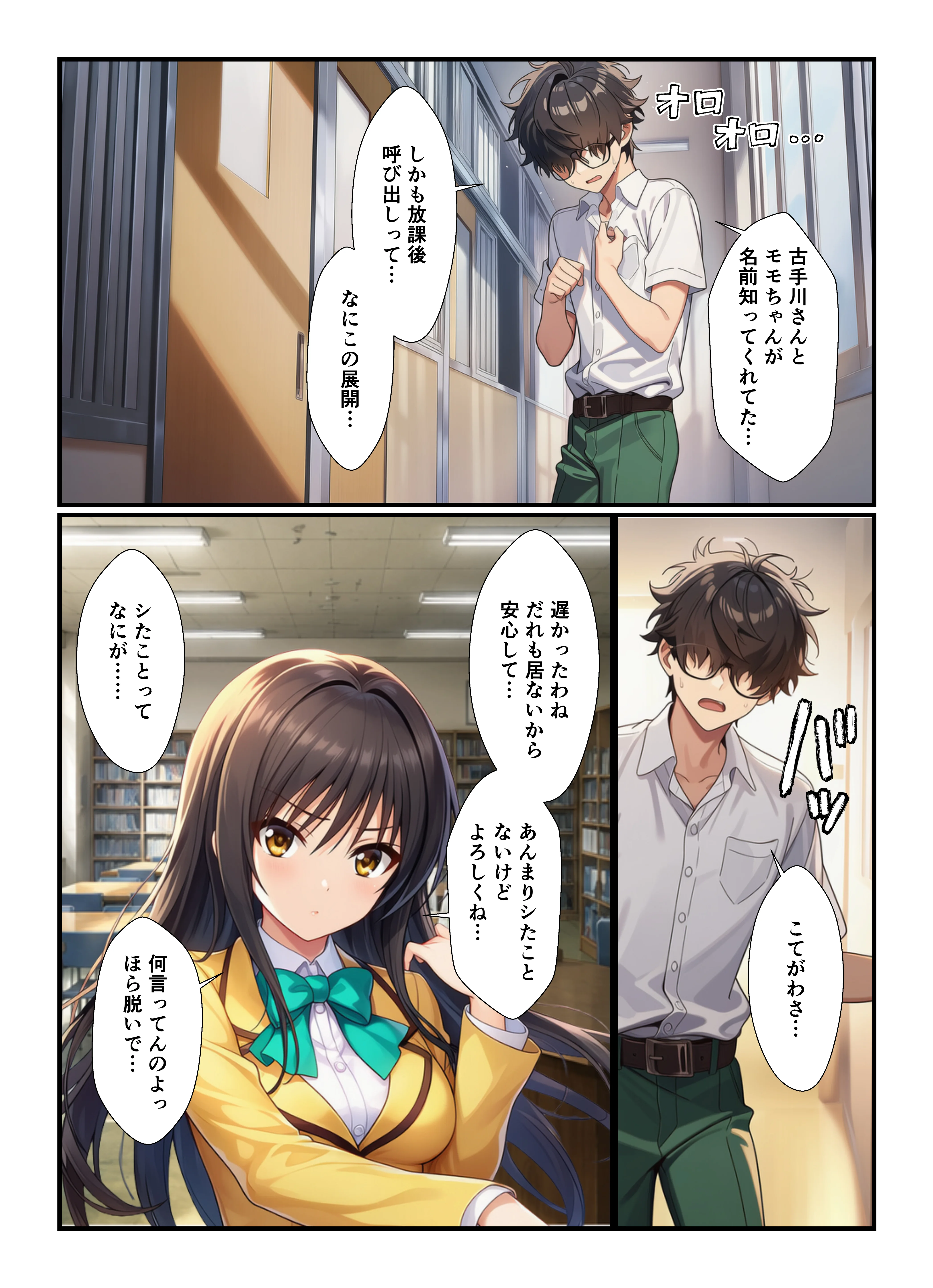 常識改変されたとらぶる学園！巨根陰キャの俺に憧れ女子が快楽堕ちする話 制服・学園もの・中出し サンプル4ページ目（すぐするよ）