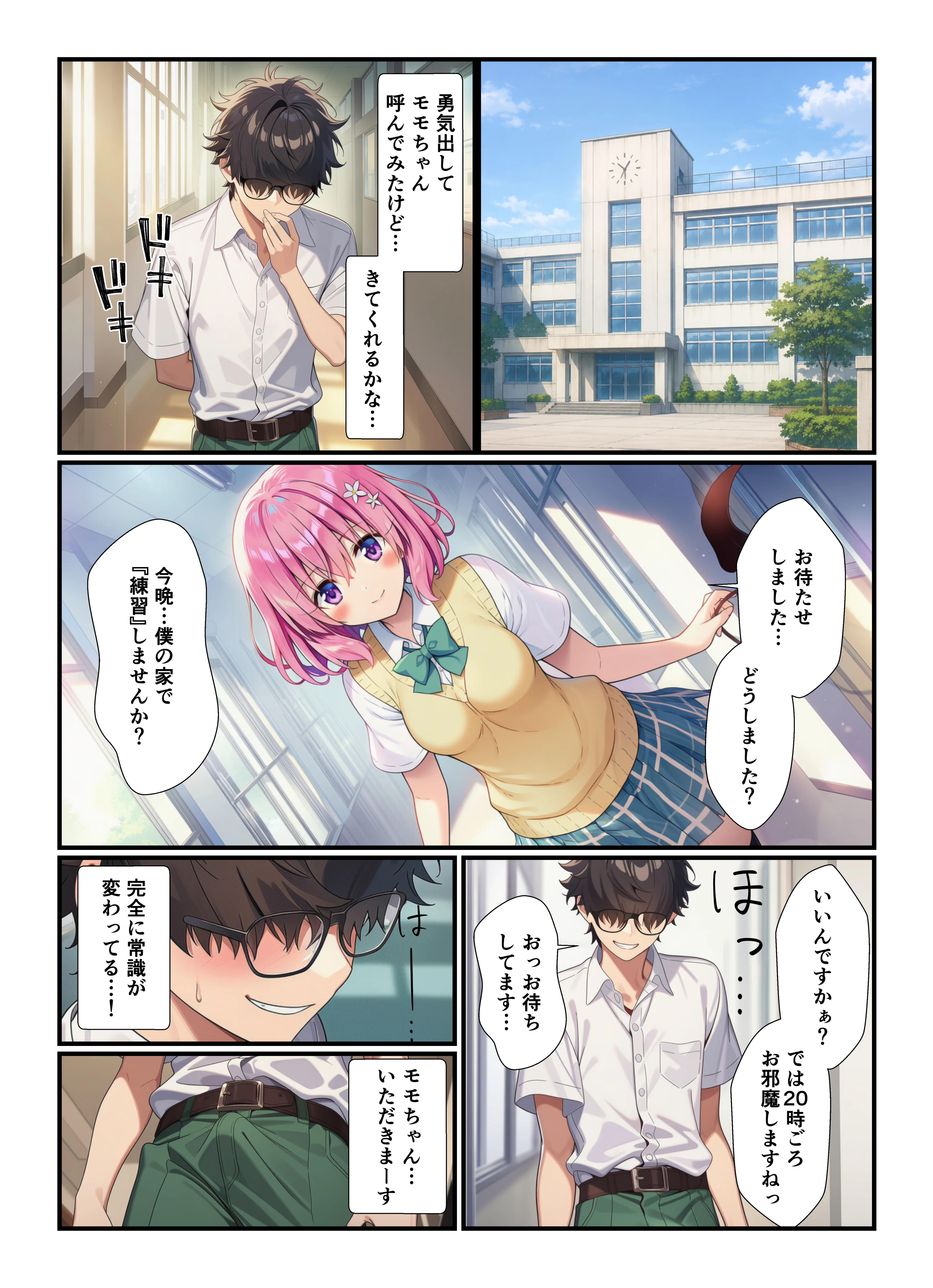 常識改変されたとらぶる学園！巨根陰キャの俺に憧れ女子が快楽堕ちする話 制服・学園もの・中出し サンプル9ページ目（すぐするよ）